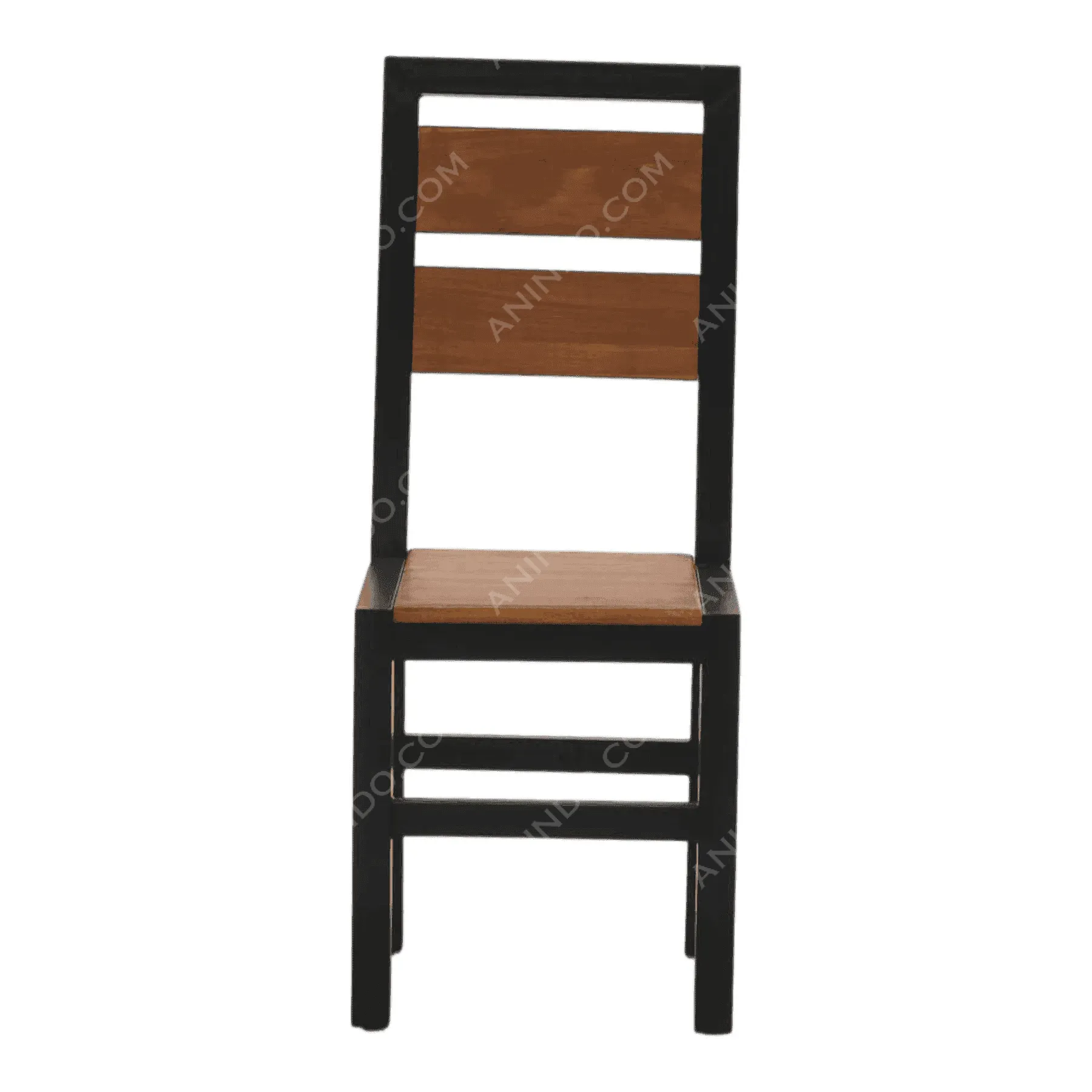 Wood and metal dining chair