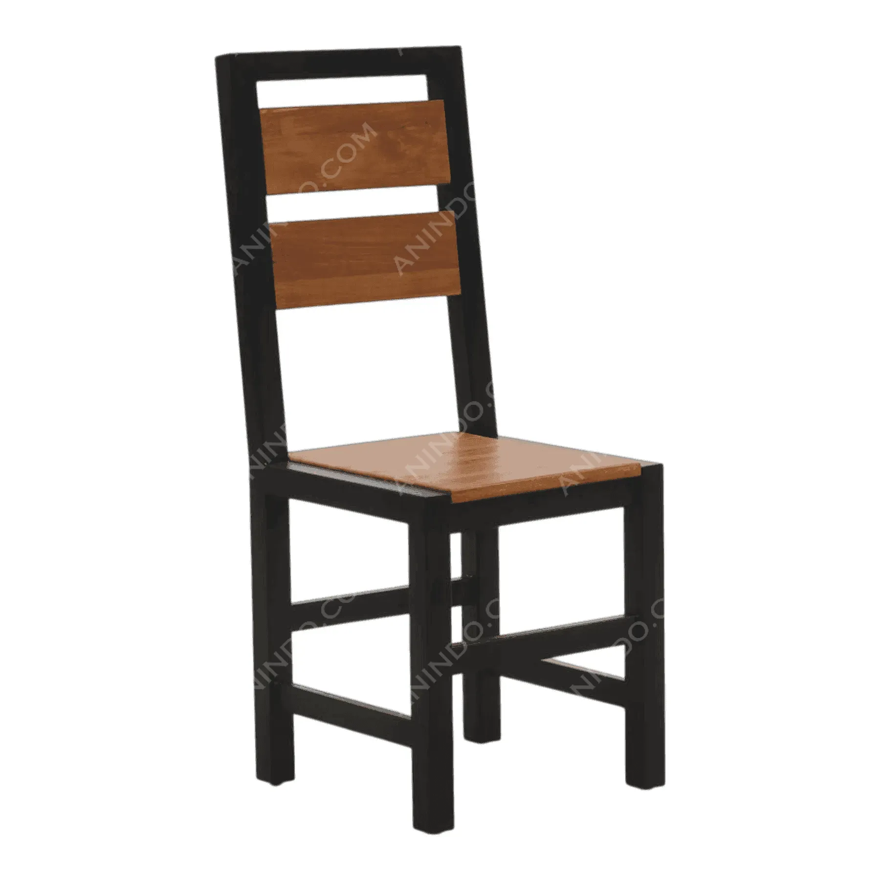 Wood and metal dining chair