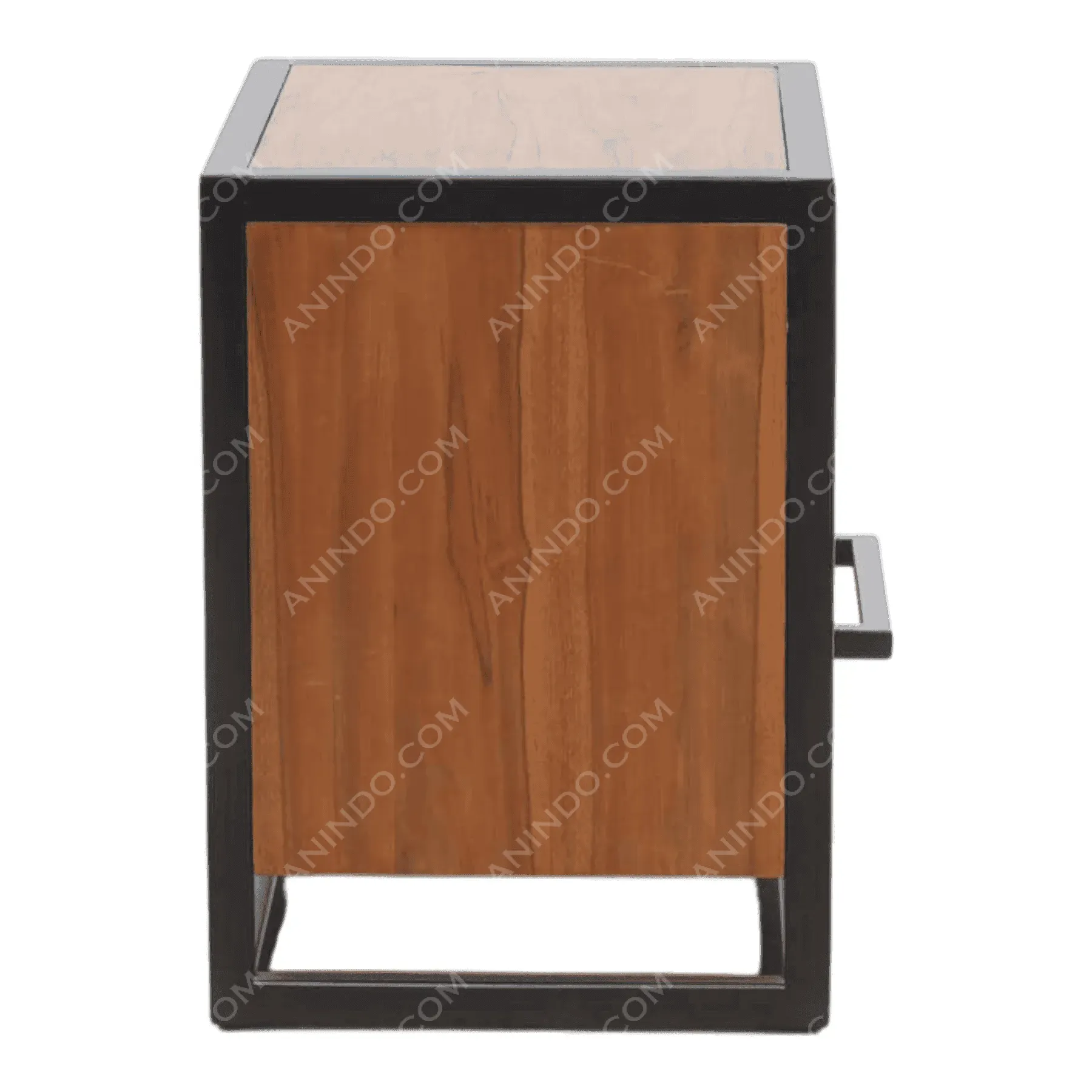 Modern wood and metal side table