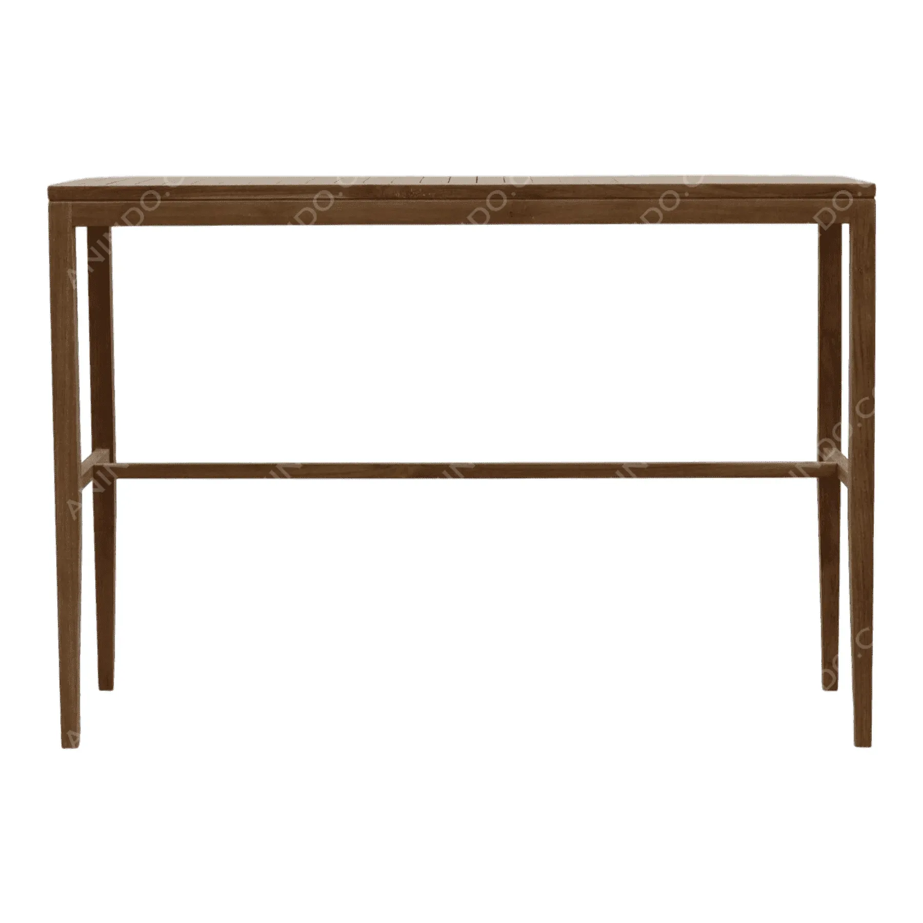 Simple wooden rectangular table with four legs