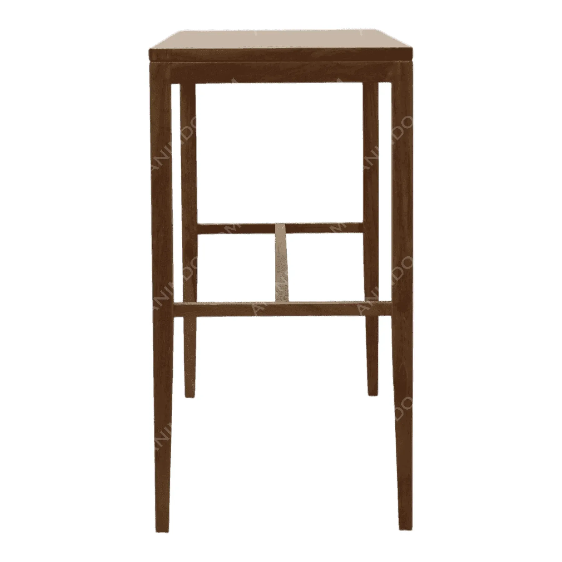 Tall wooden bar stool with square seat