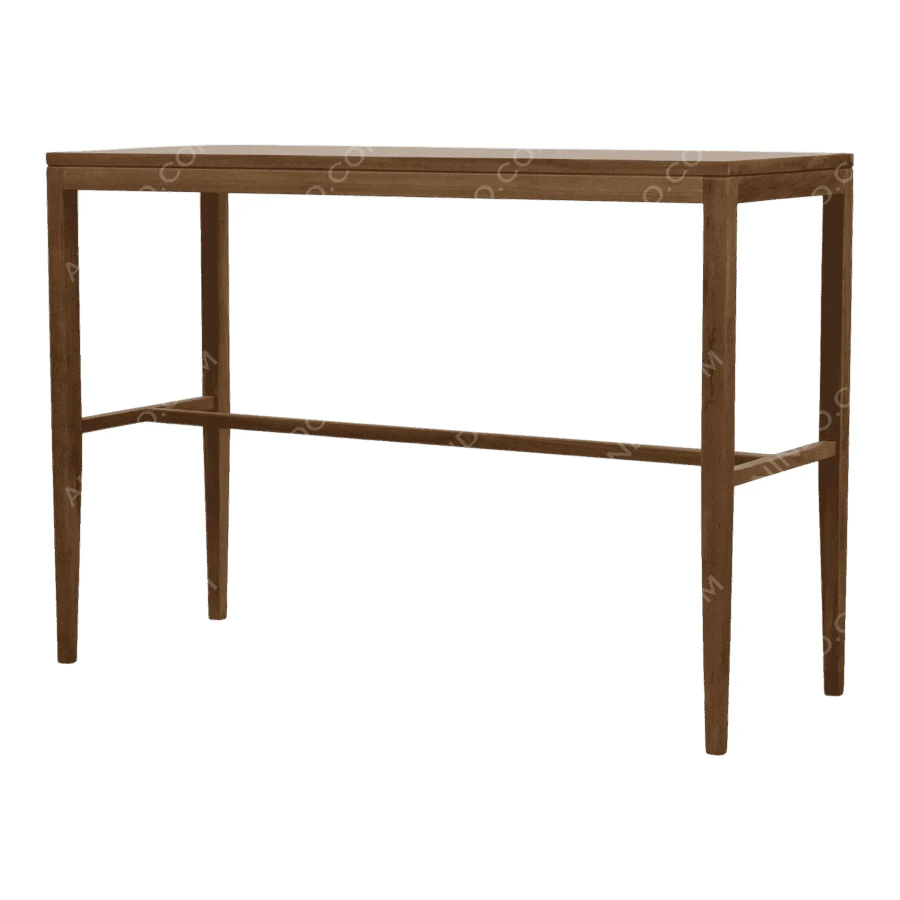 Modern wooden rectangular table with tapered legs