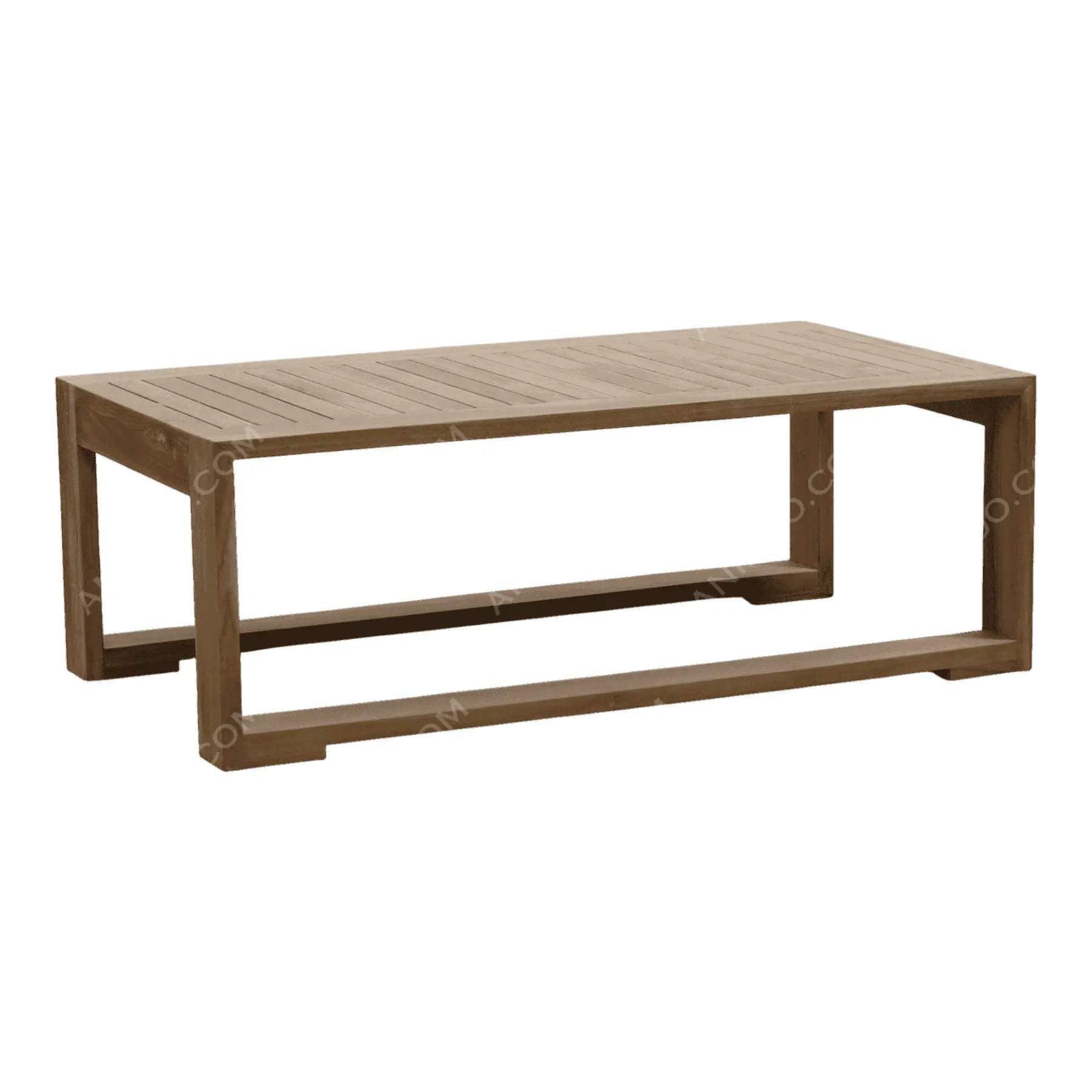 Modern wooden rectangular coffee table