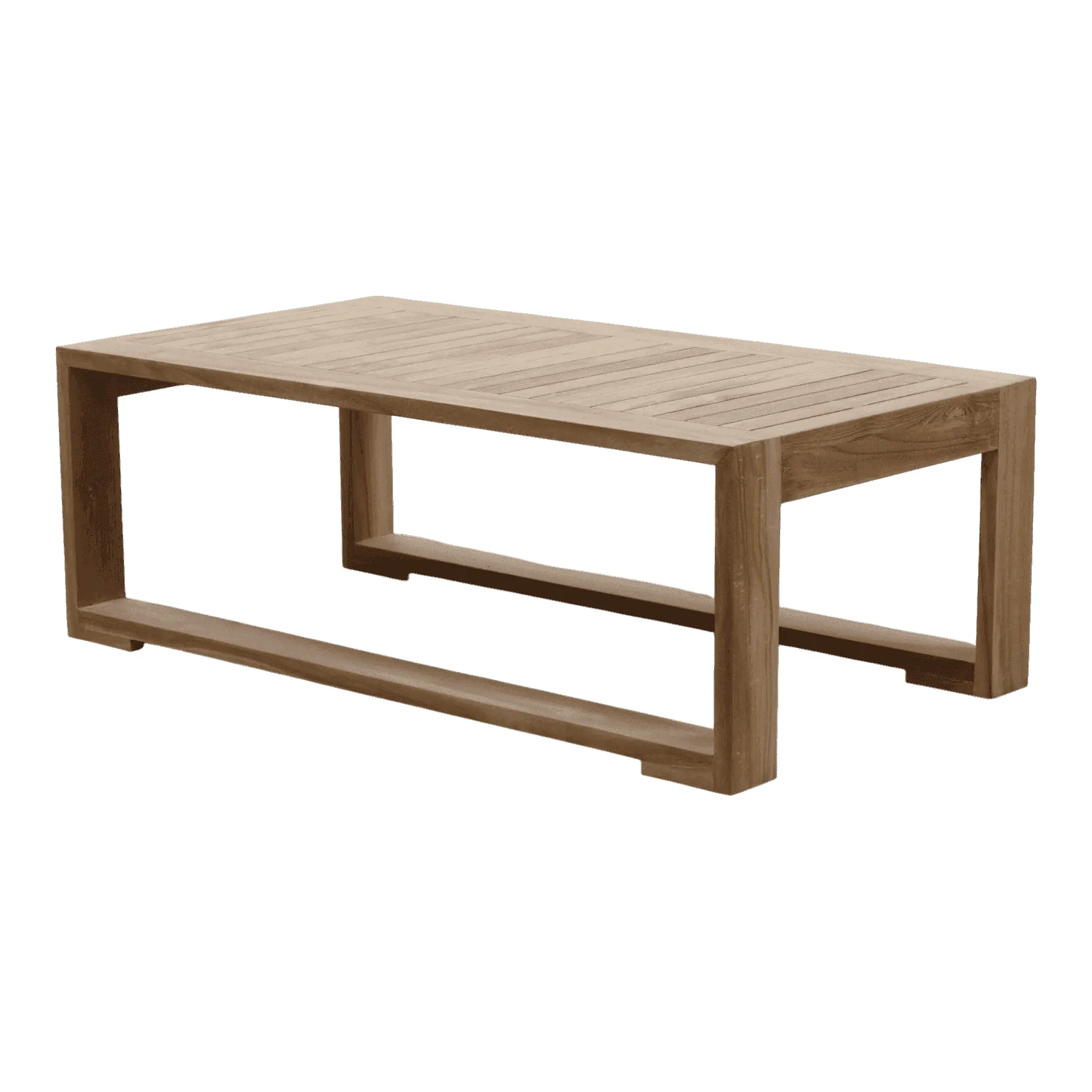 Modern rectangular wooden coffee table