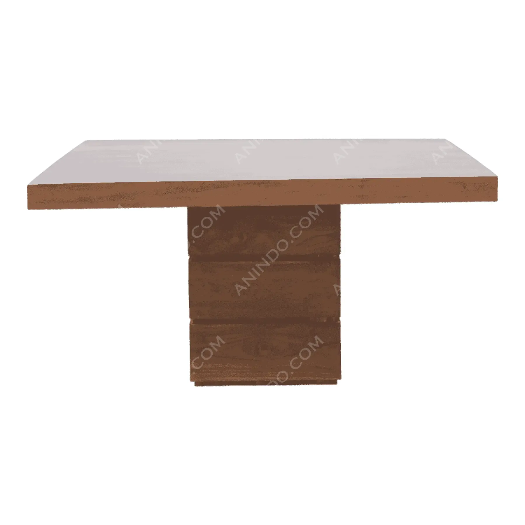 Modern wooden rectangular dining table