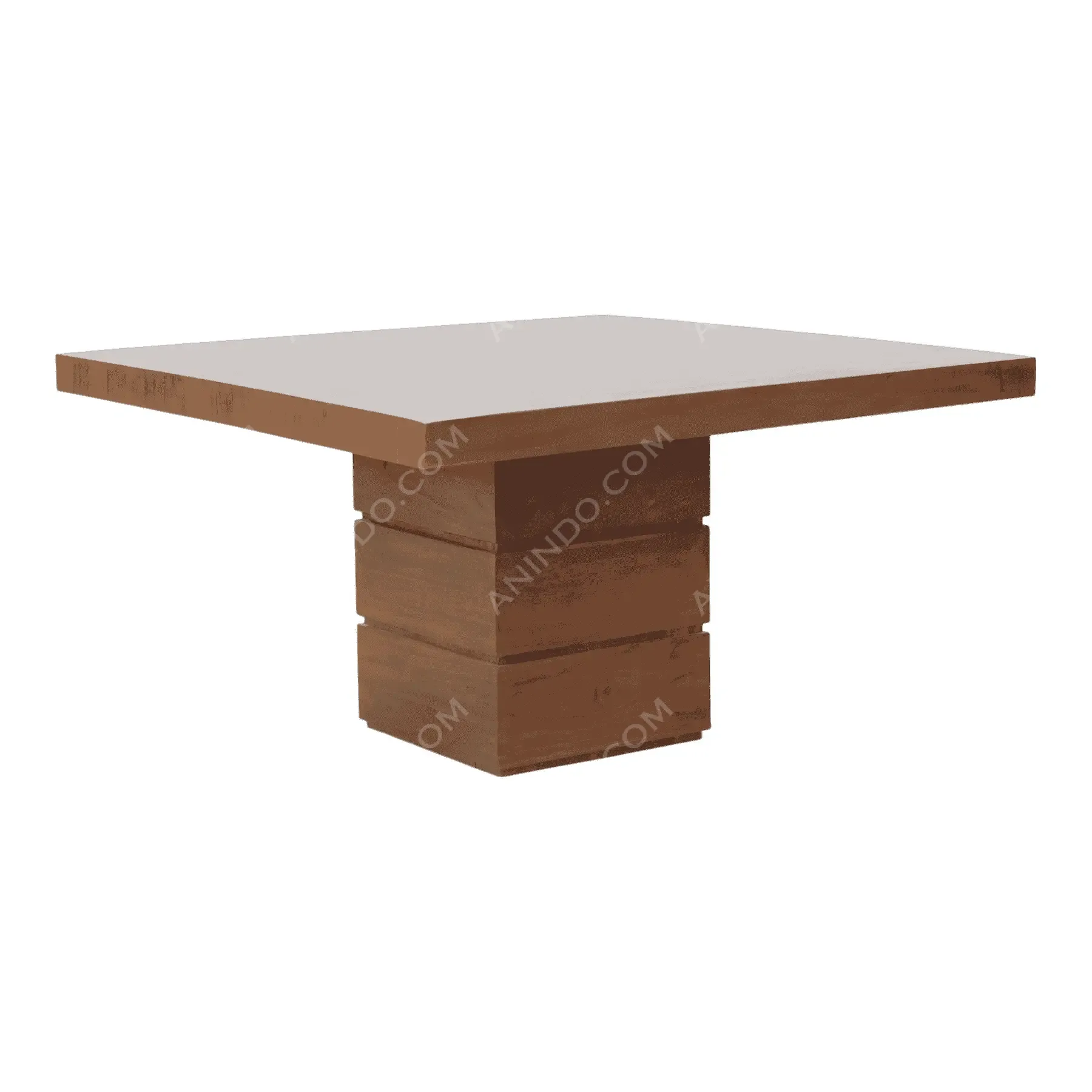 Modern square wooden dining table