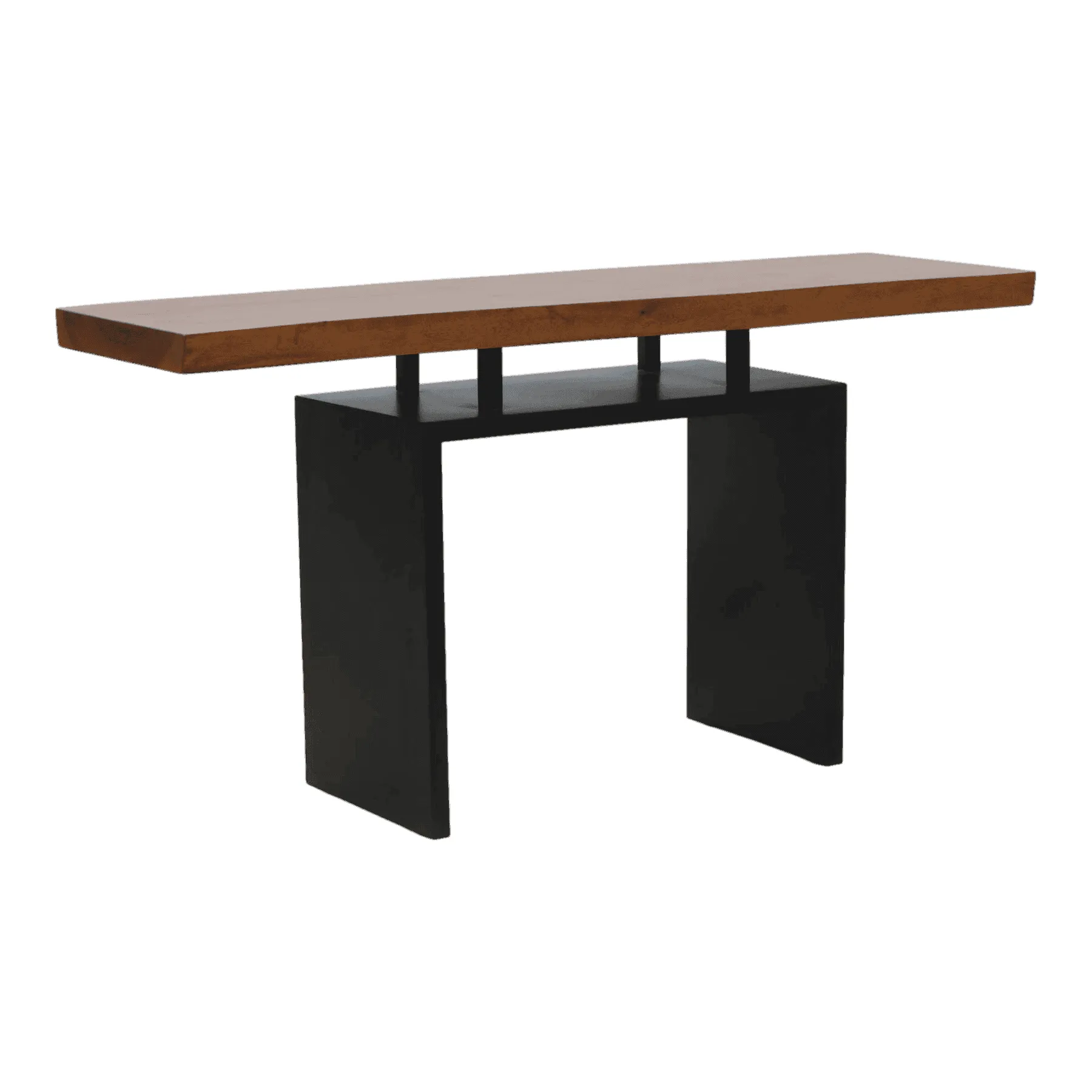 Modern wood and metal console table