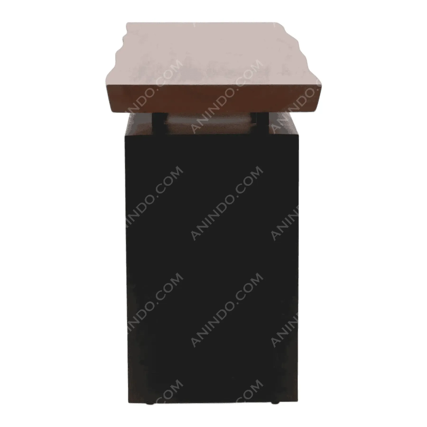 Modern wood and metal side table design