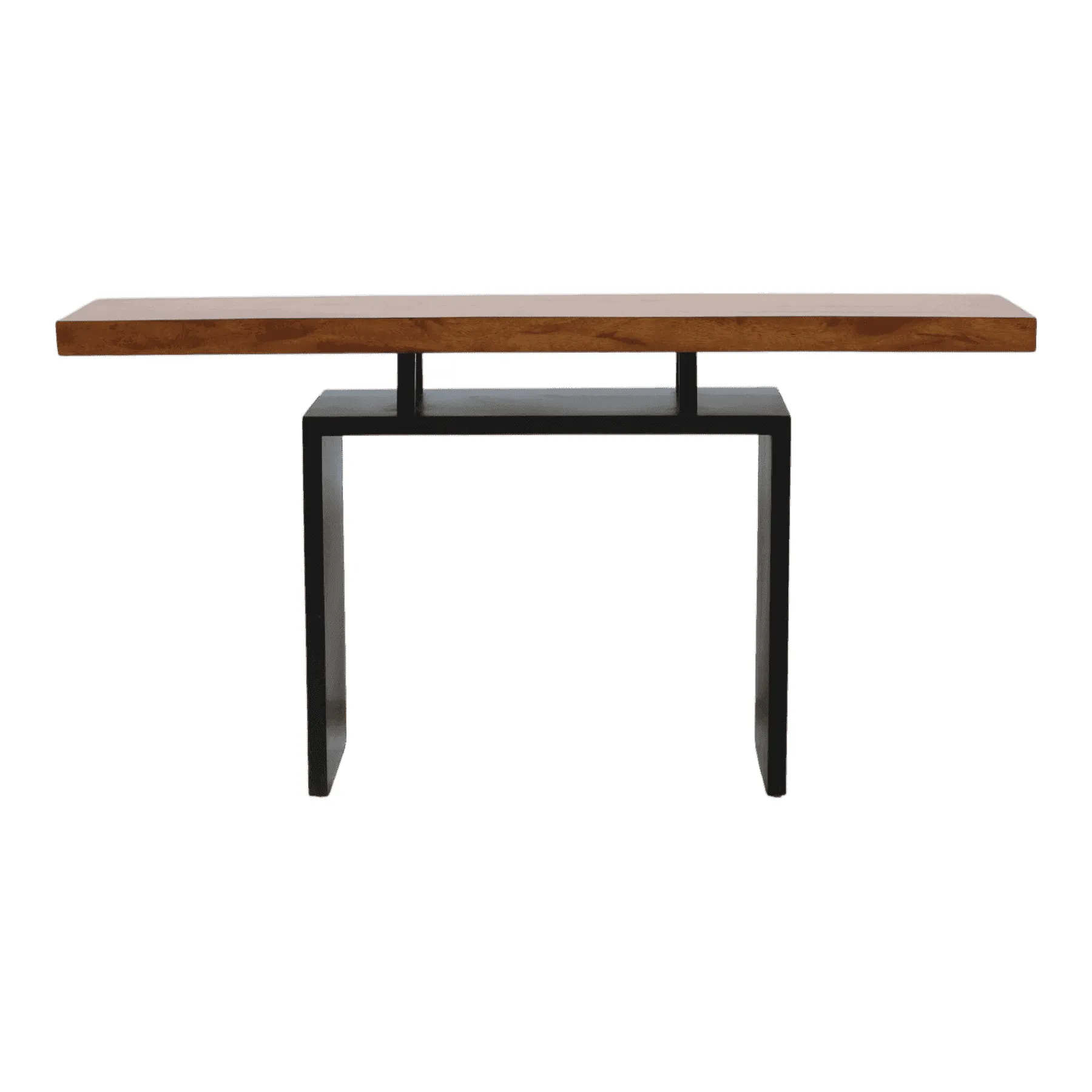 Modern wooden and metal console table