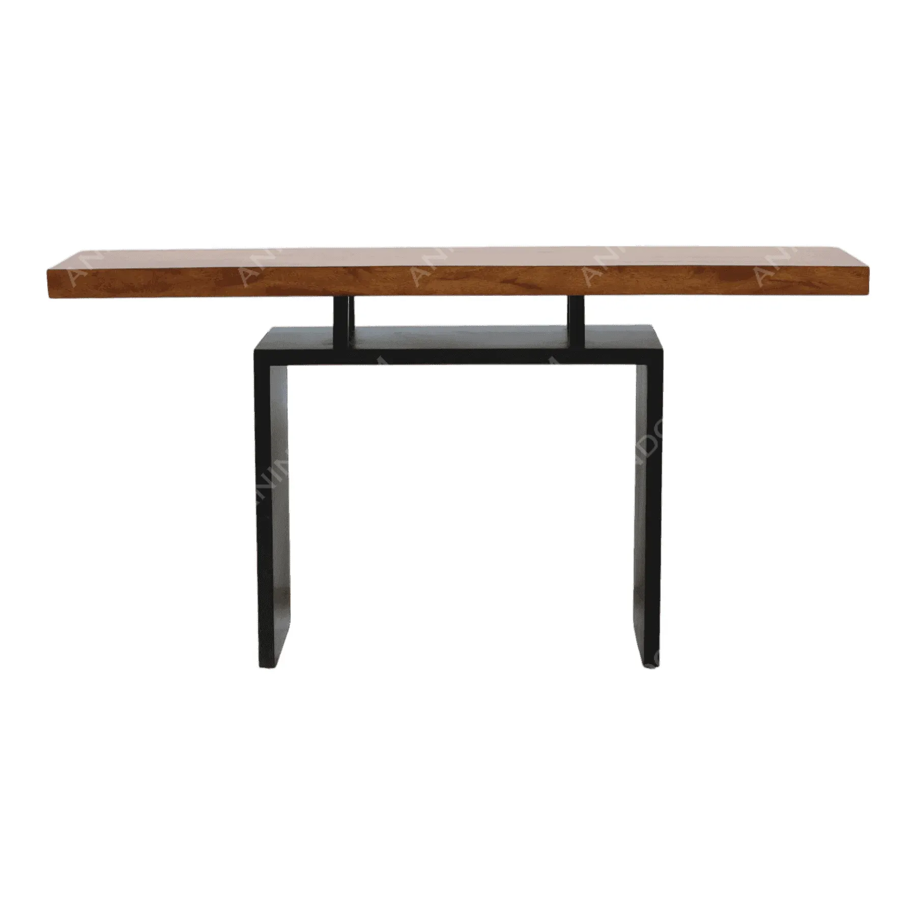 Modern wooden and metal console table