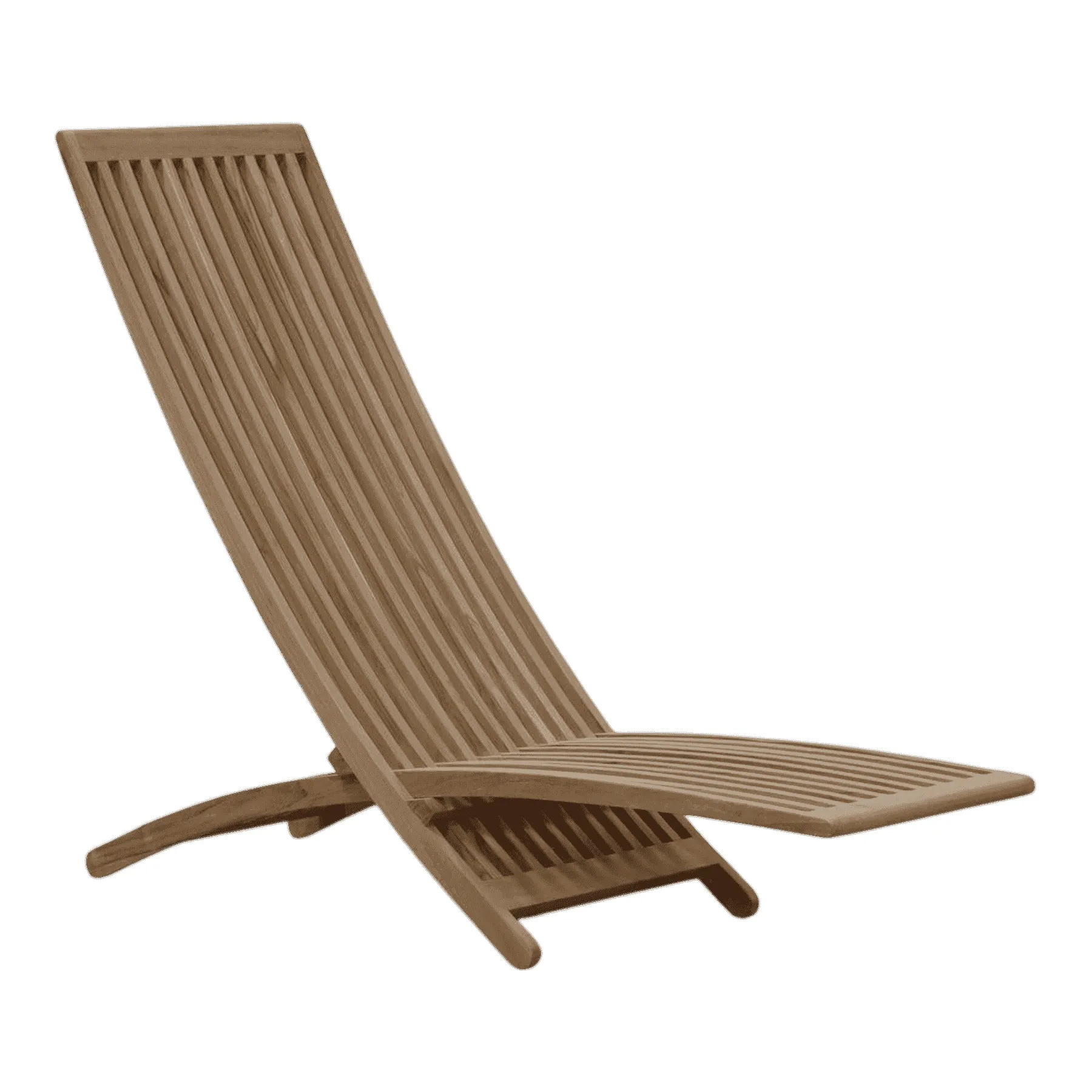 Modern wooden slatted lounge chair