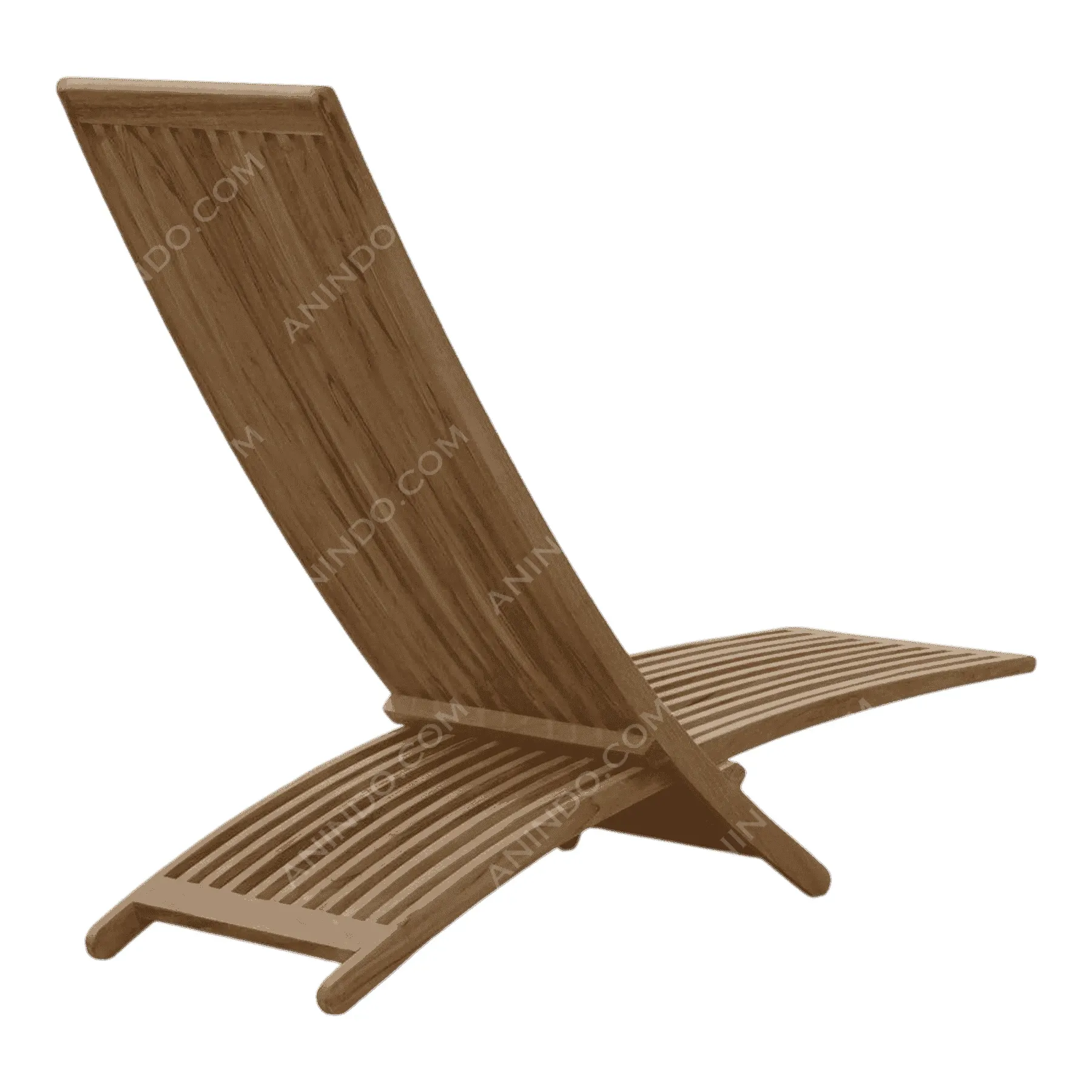 Modern curved wooden lounge chair