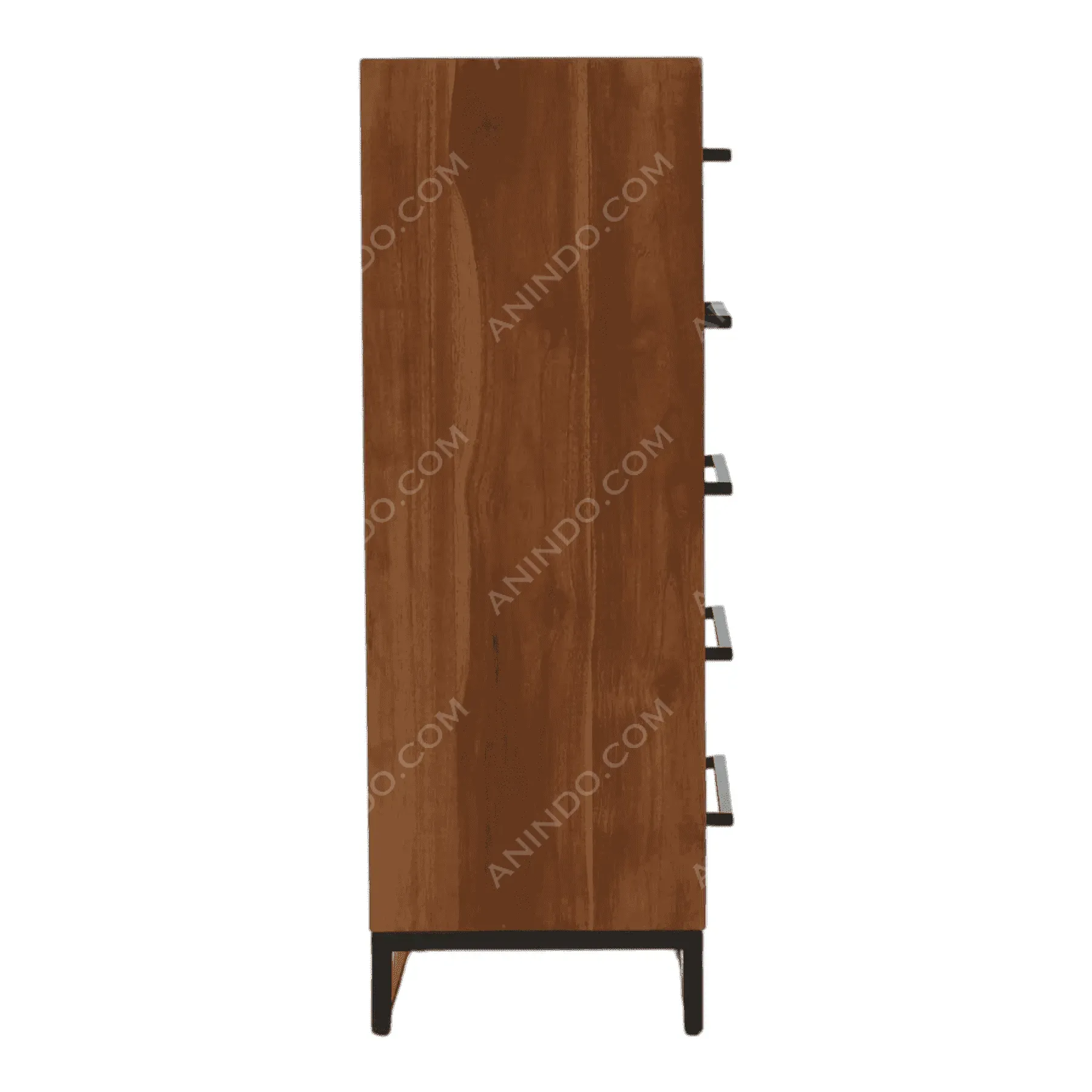 Modern wooden dresser with metal legs and drawers
