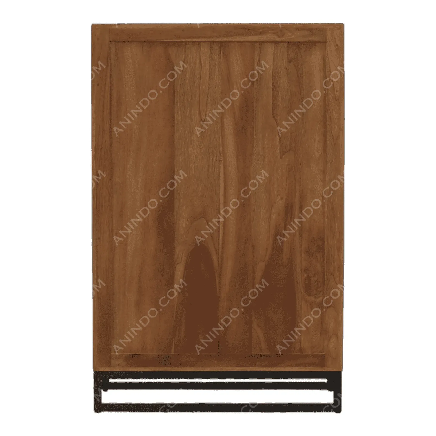 Modern wooden cabinet with black metal base