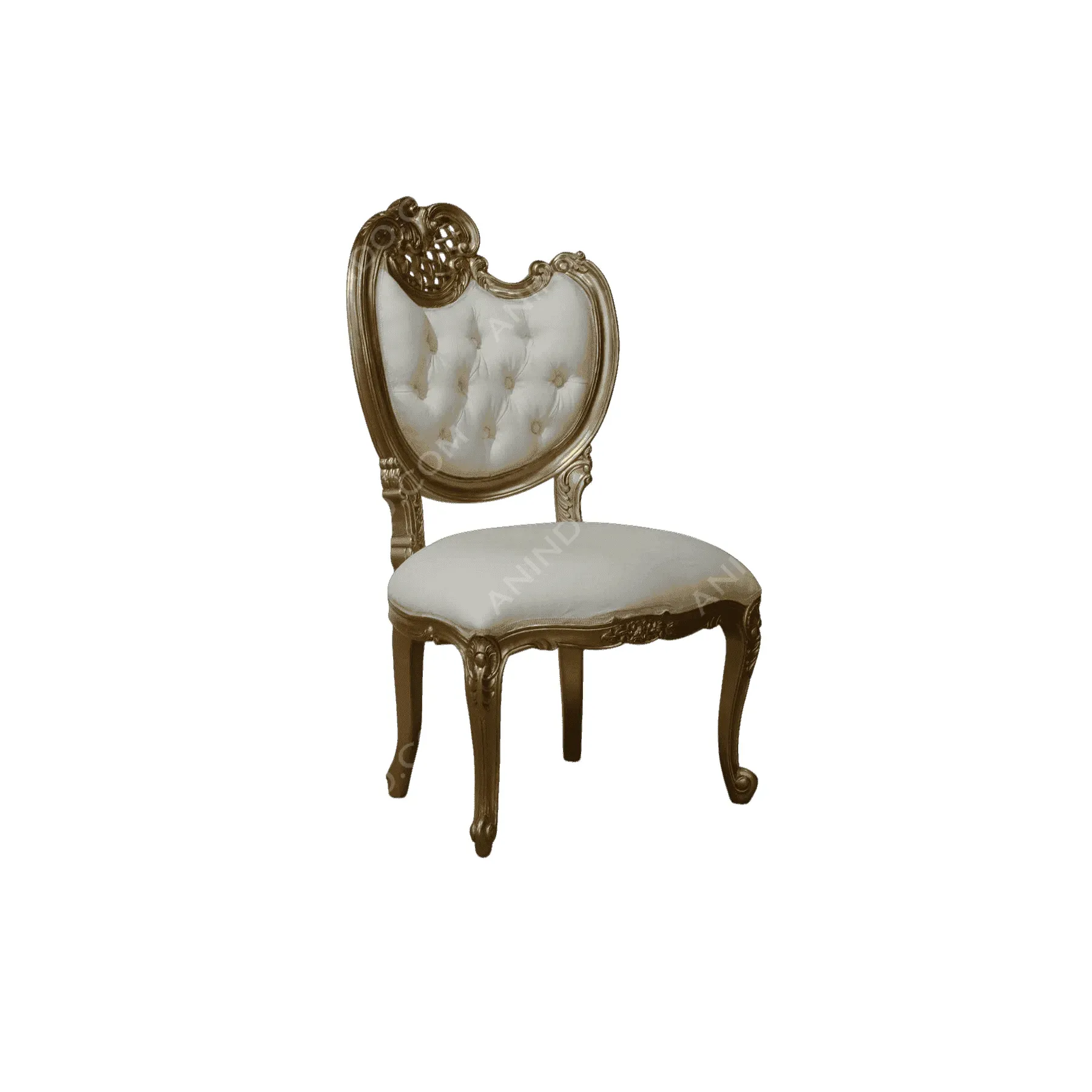 Elegant vintage upholstered wooden chair