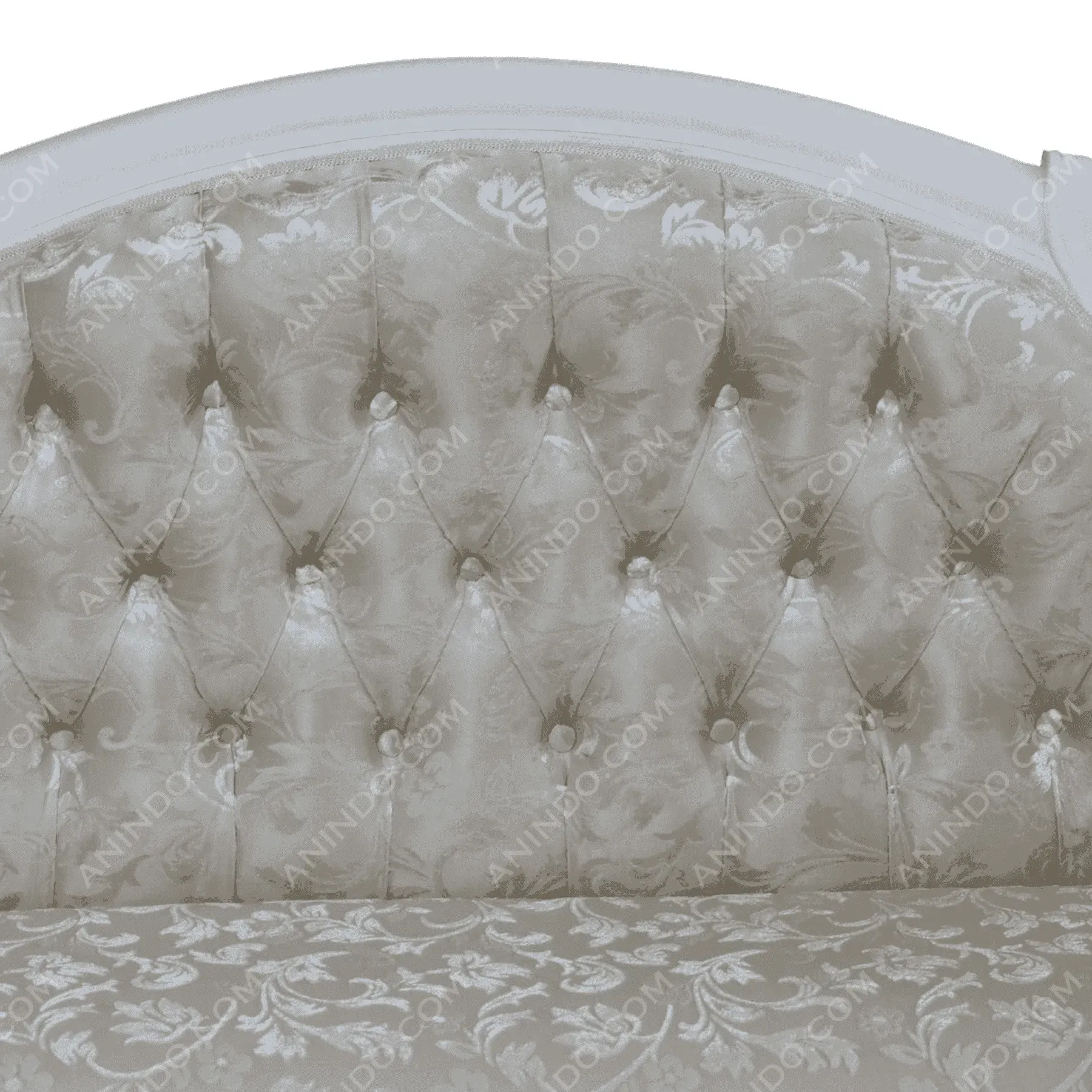 Elegant tufted upholstered headboard with floral pattern