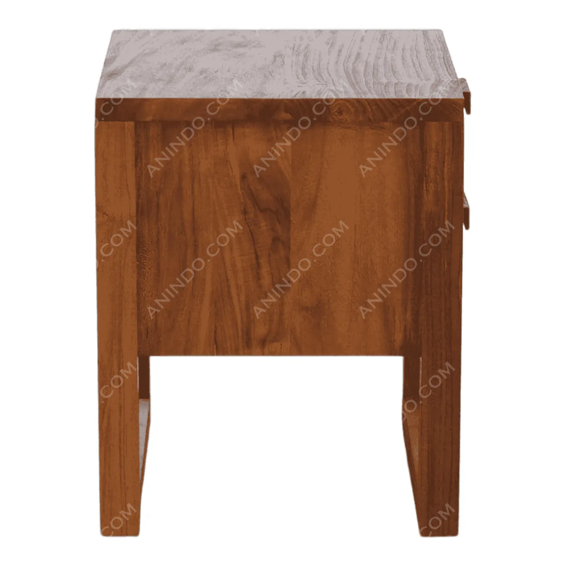 Wooden side table with natural finish