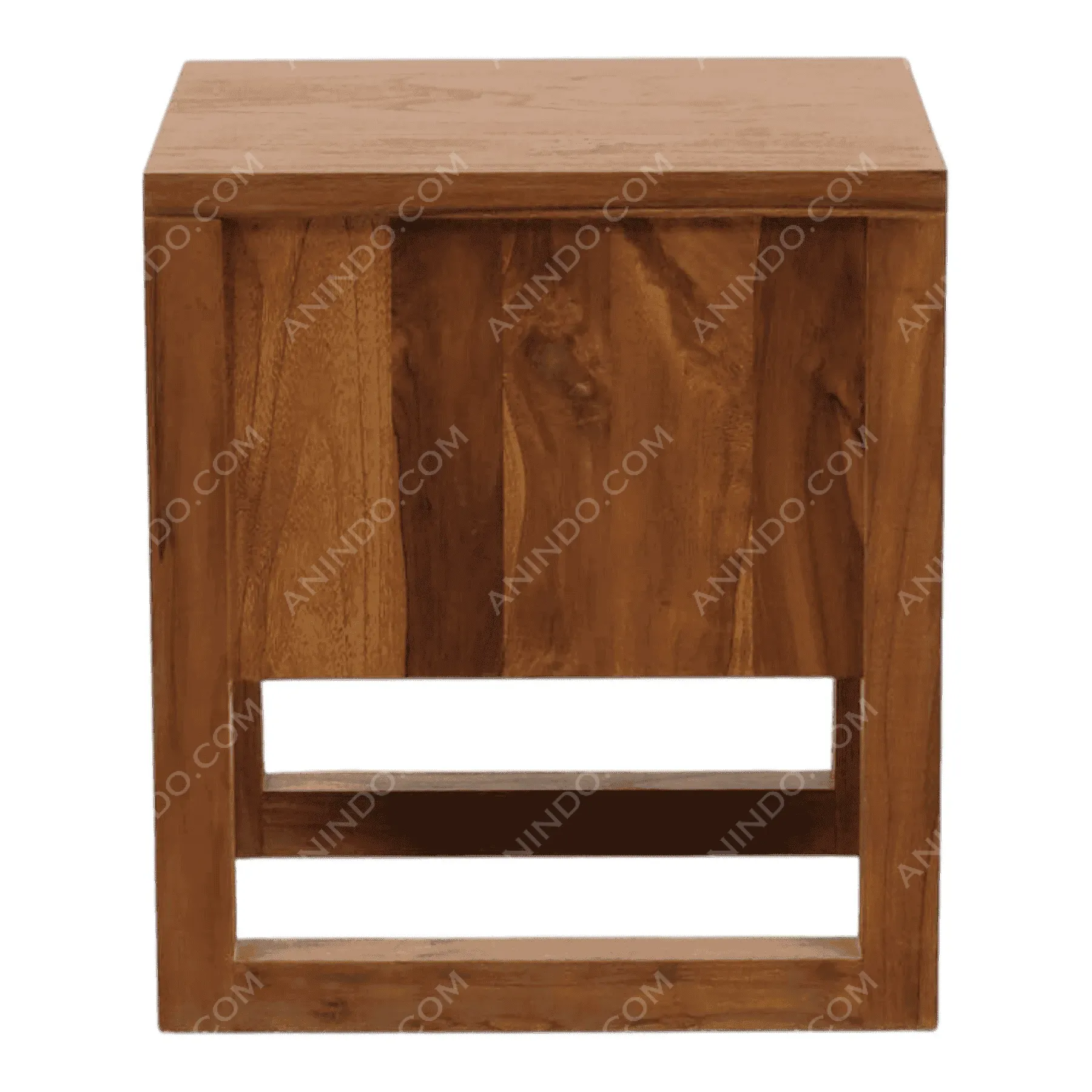 Modern wooden square side table