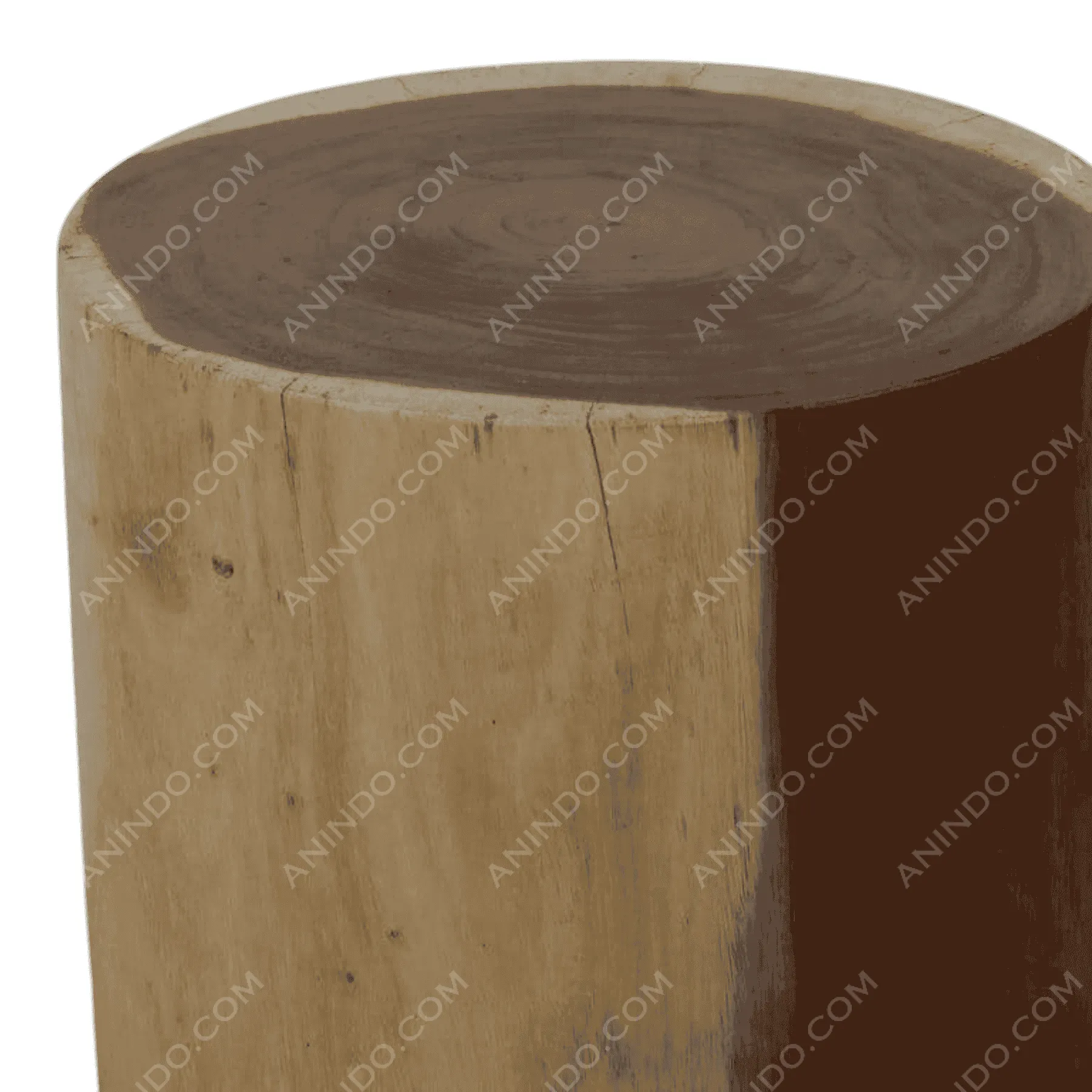 Natural wooden tree log stool