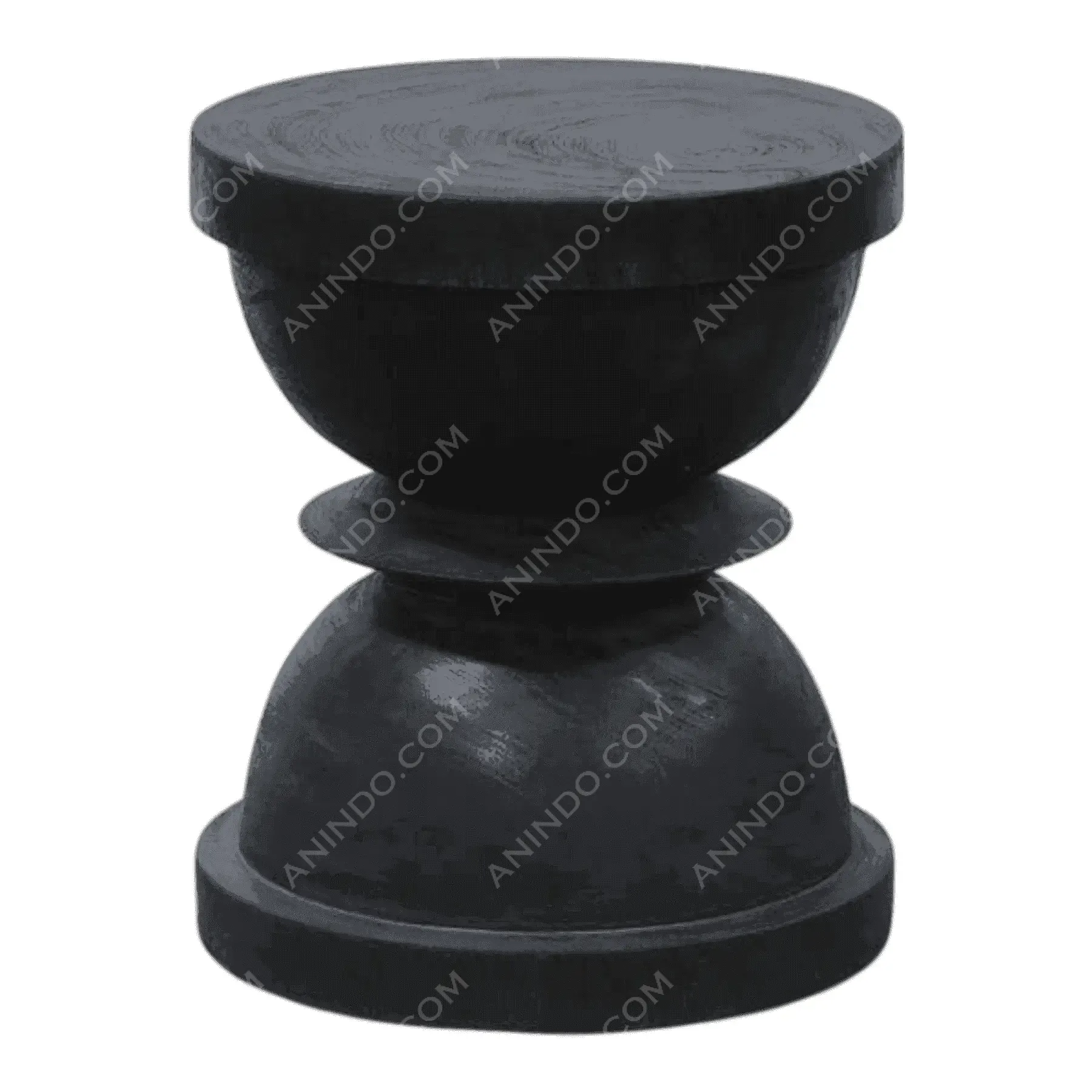 Modern black wooden side table