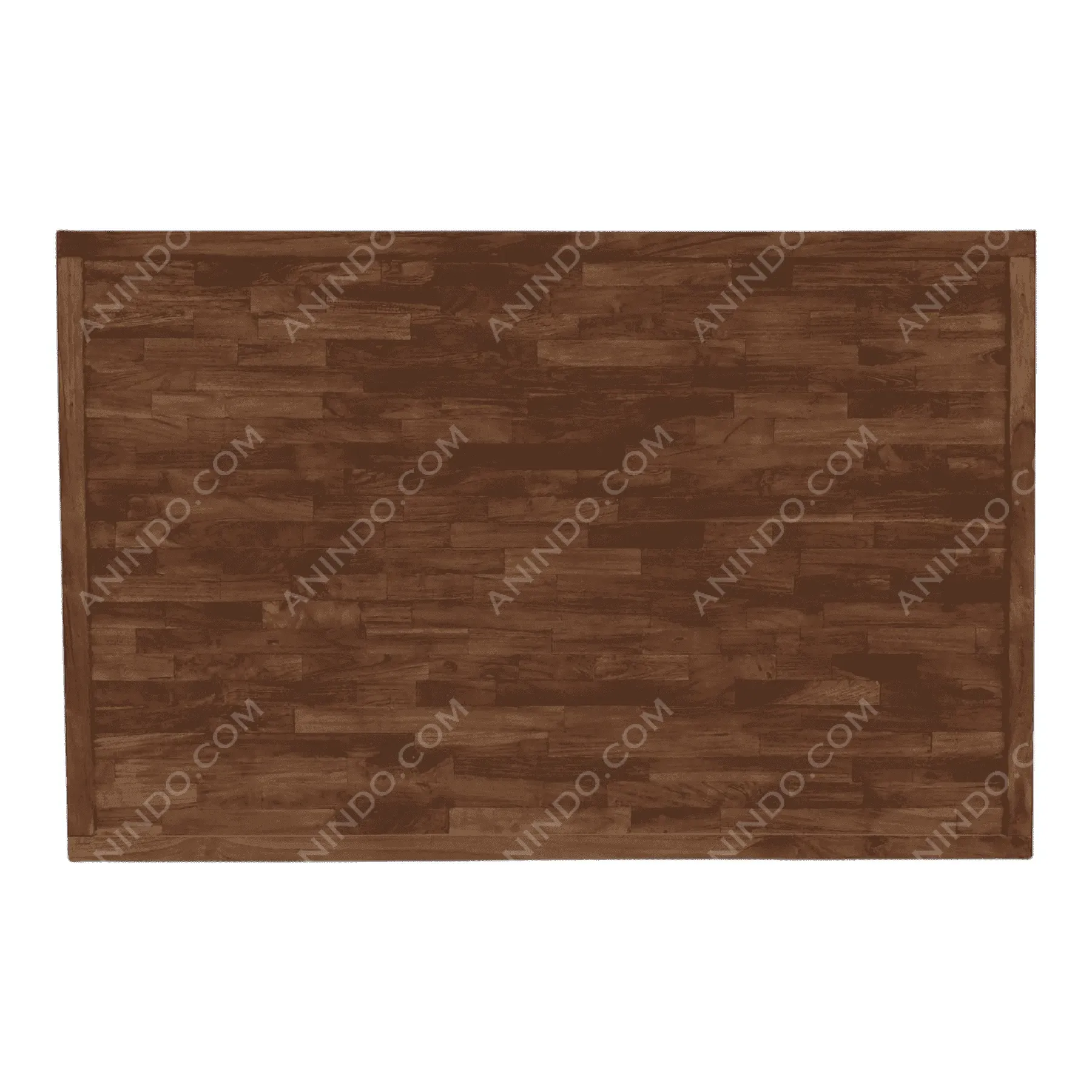 Rectangular dark brown wooden tabletop surface