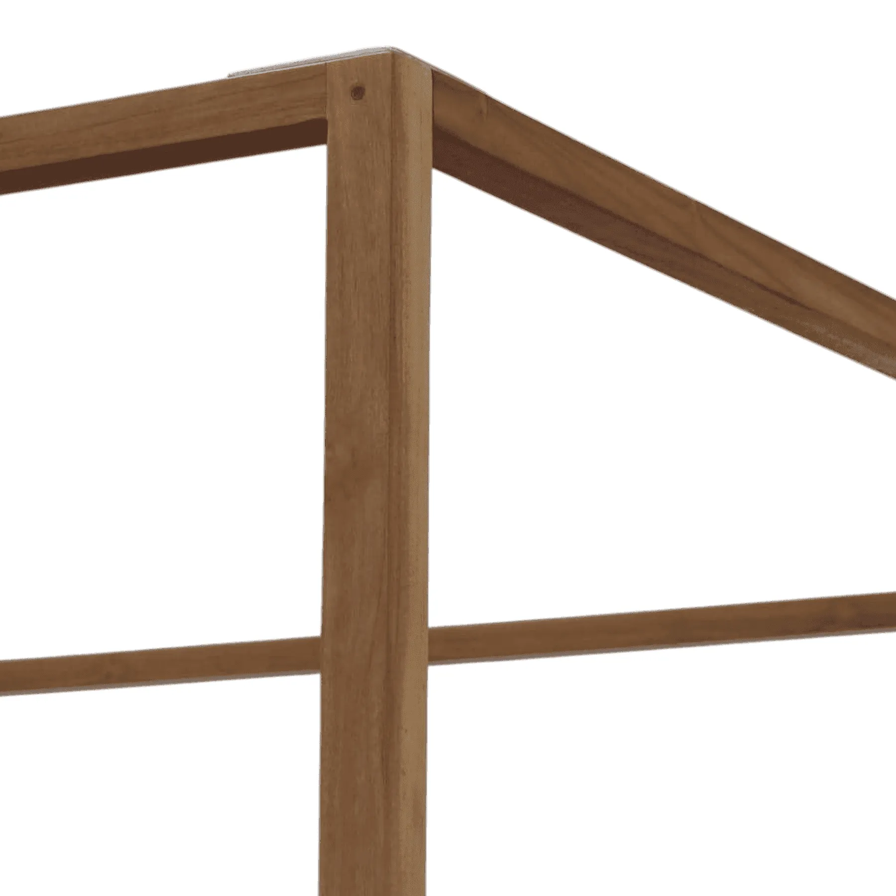 Corner of wooden furniture frame