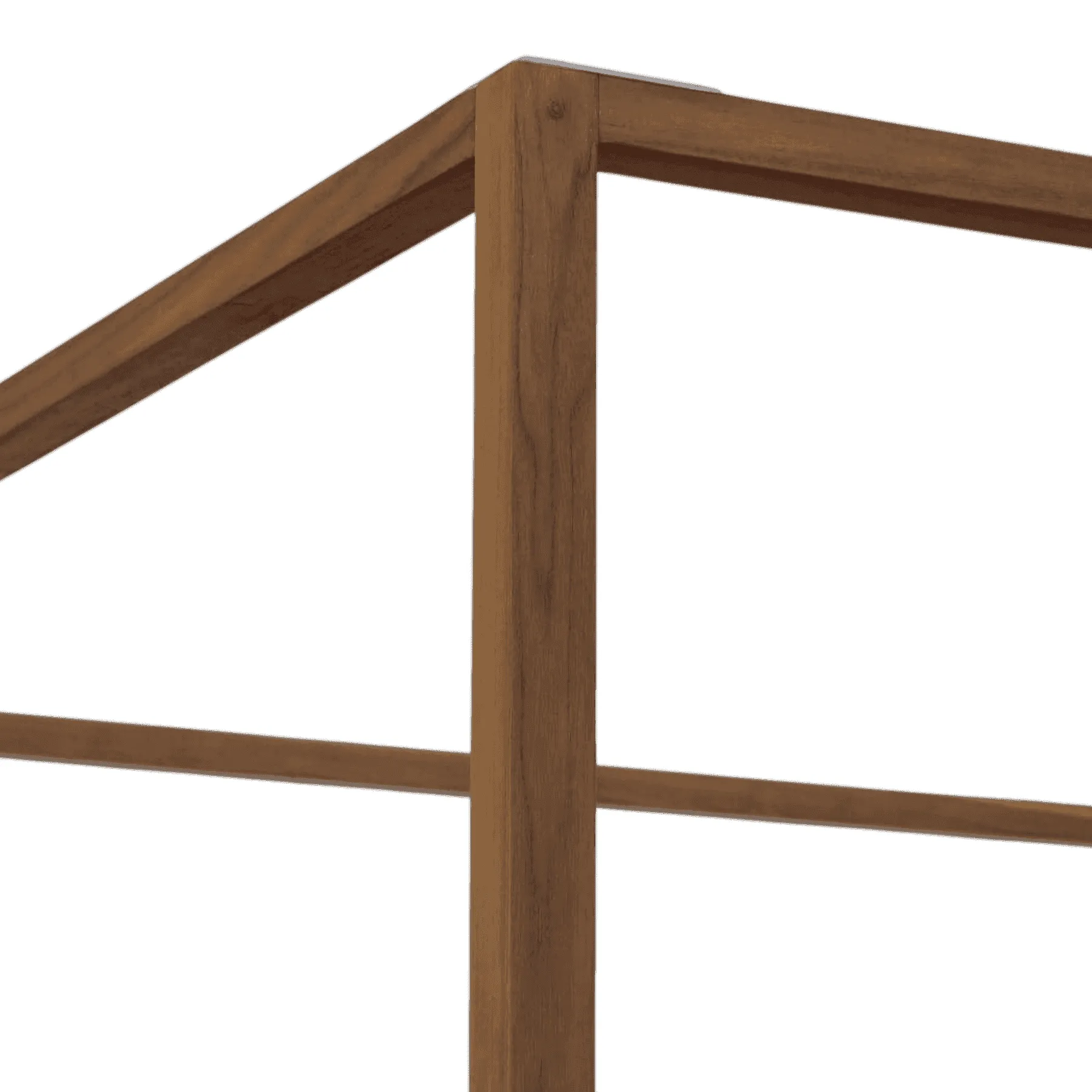Corner of wooden furniture frame