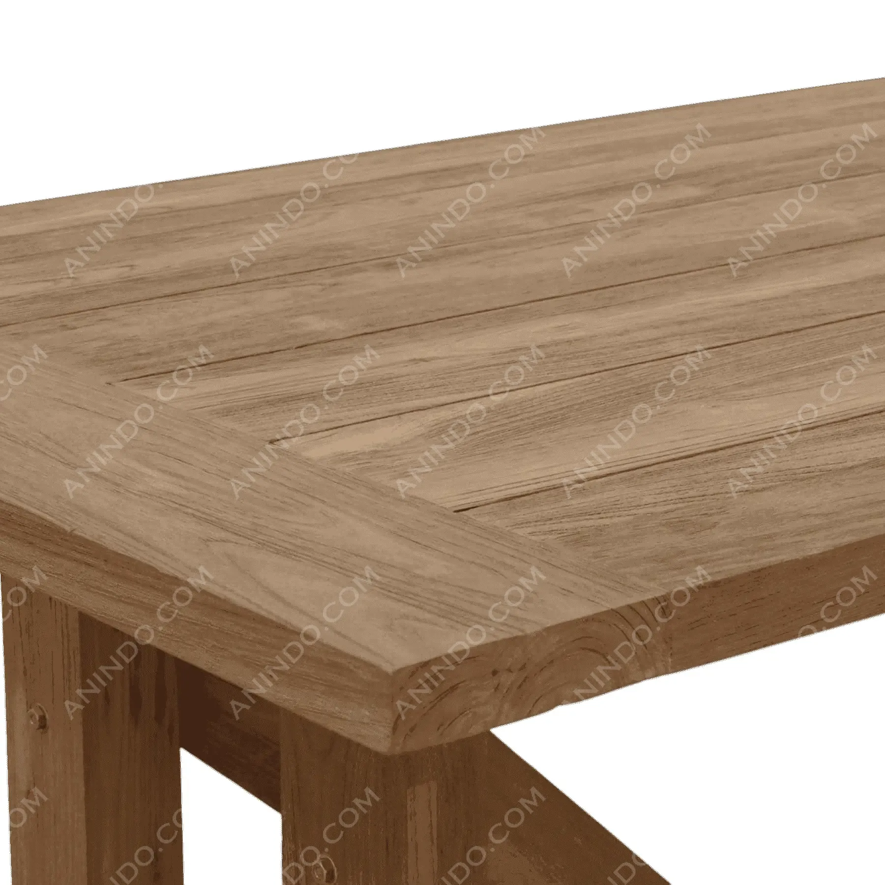 Close-up of wooden table corner