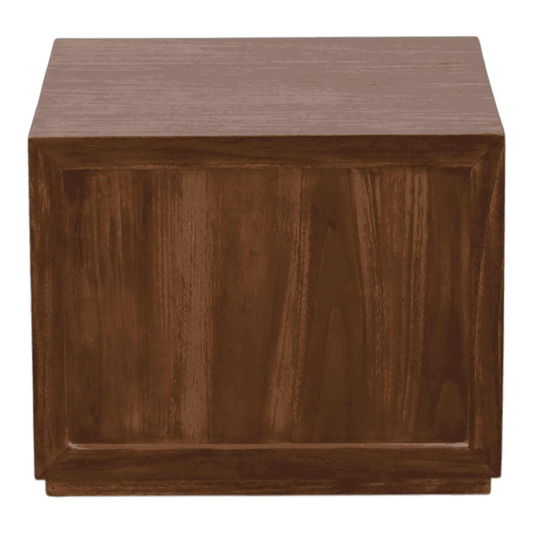 Square wooden box with smooth finish