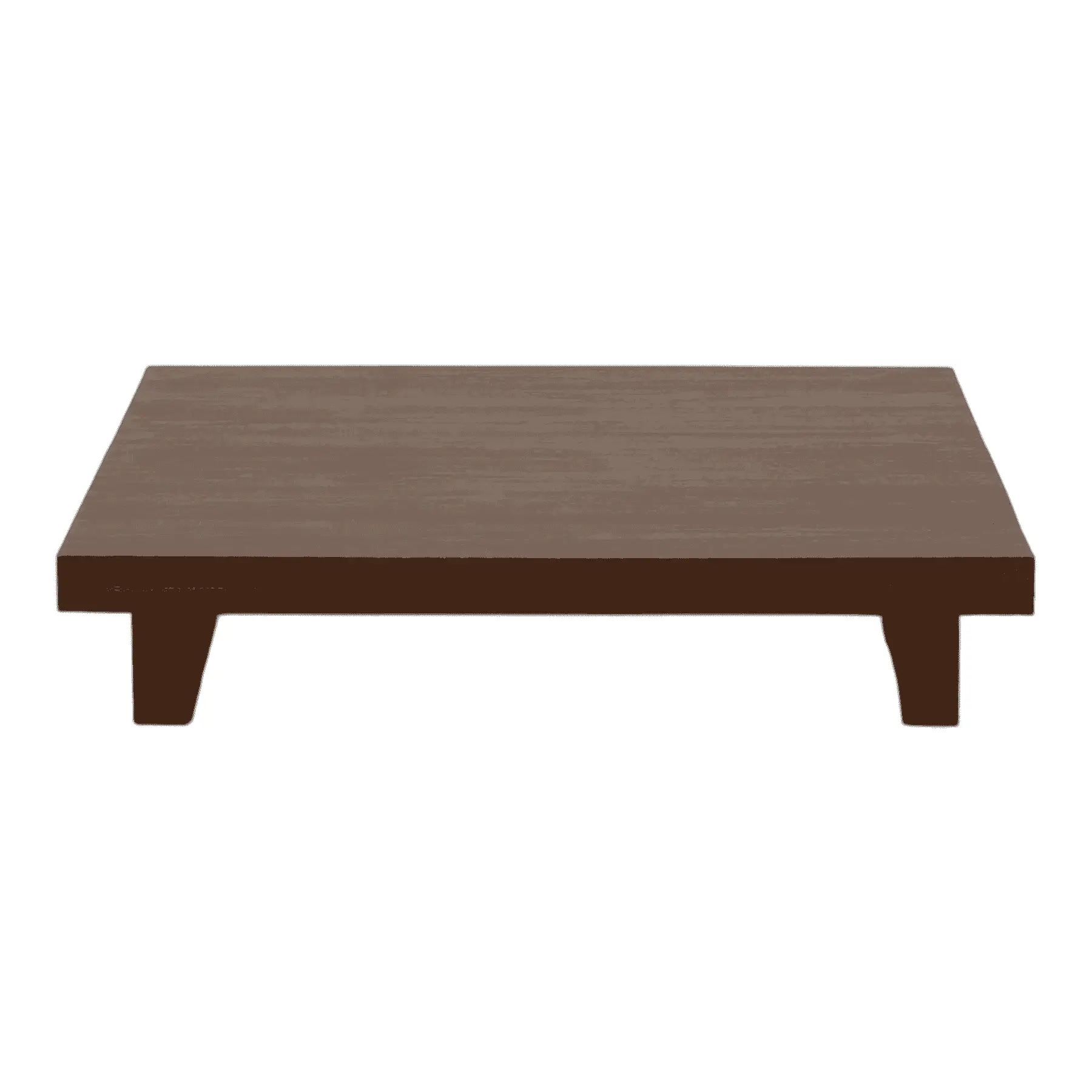 Minimalist dark brown wooden coffee table