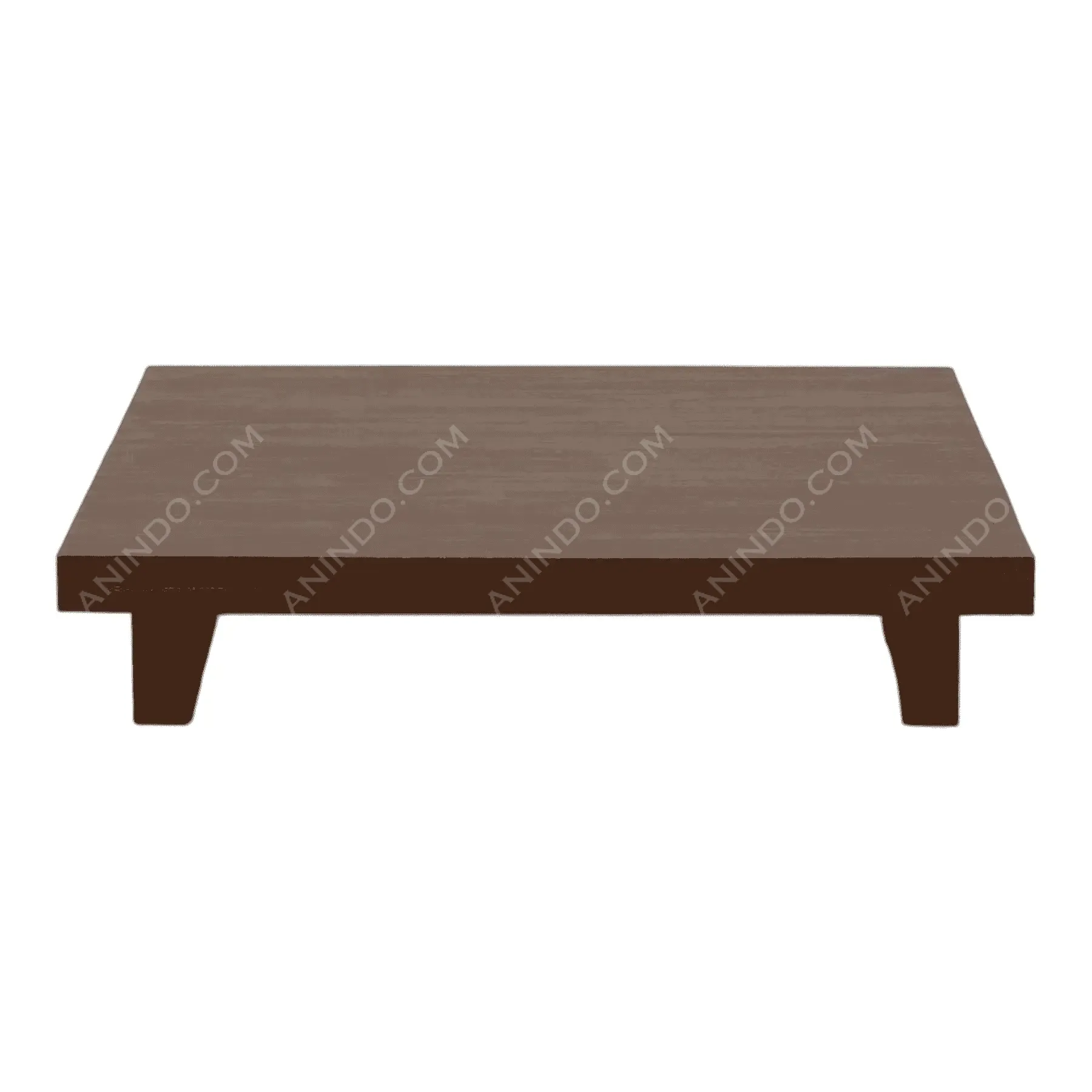 Minimalist dark brown wooden coffee table