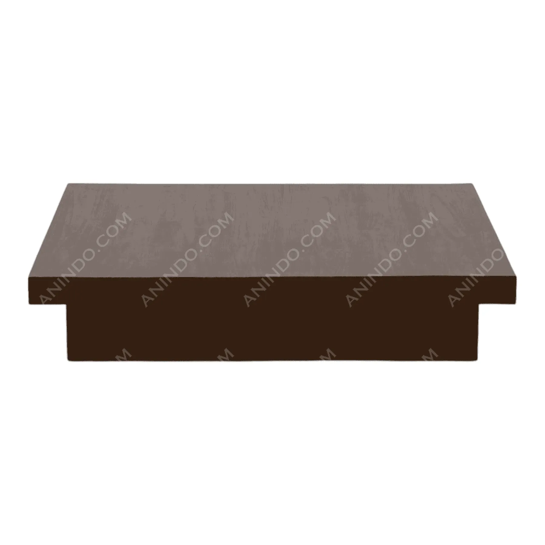 Rotating brown wooden coffee table