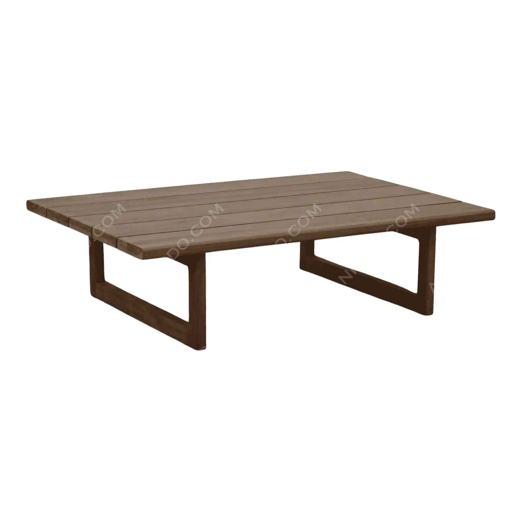 Modern wooden coffee table with rectangular design