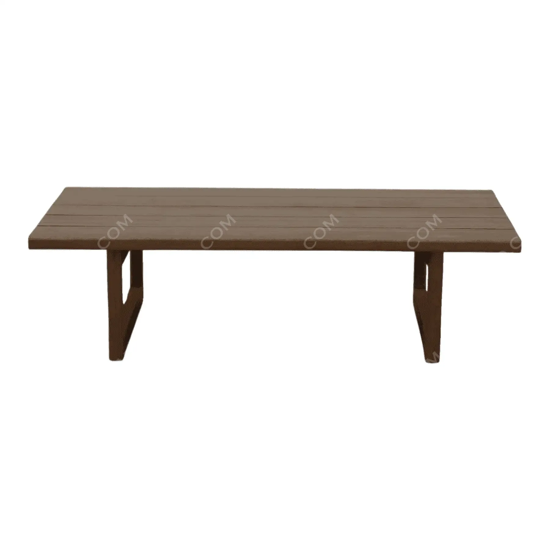 Modern wooden rectangular coffee table