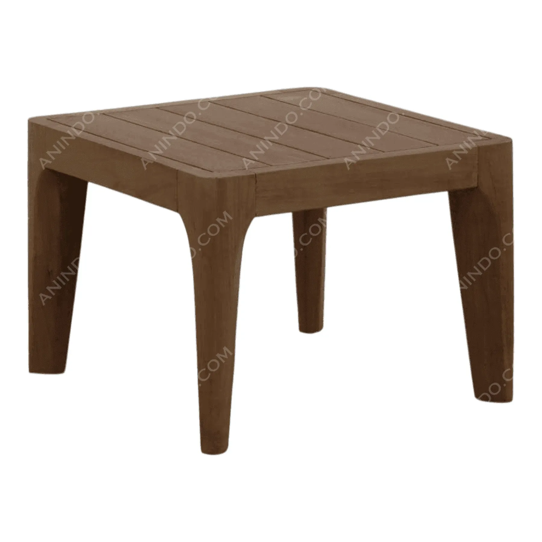 Wooden square coffee table with four legs