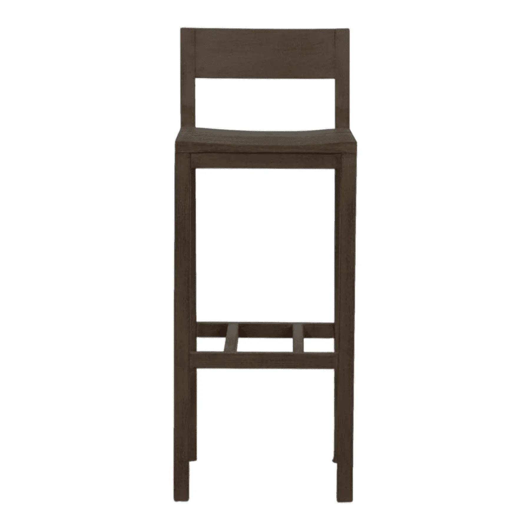 Modern wooden bar stool with backrest