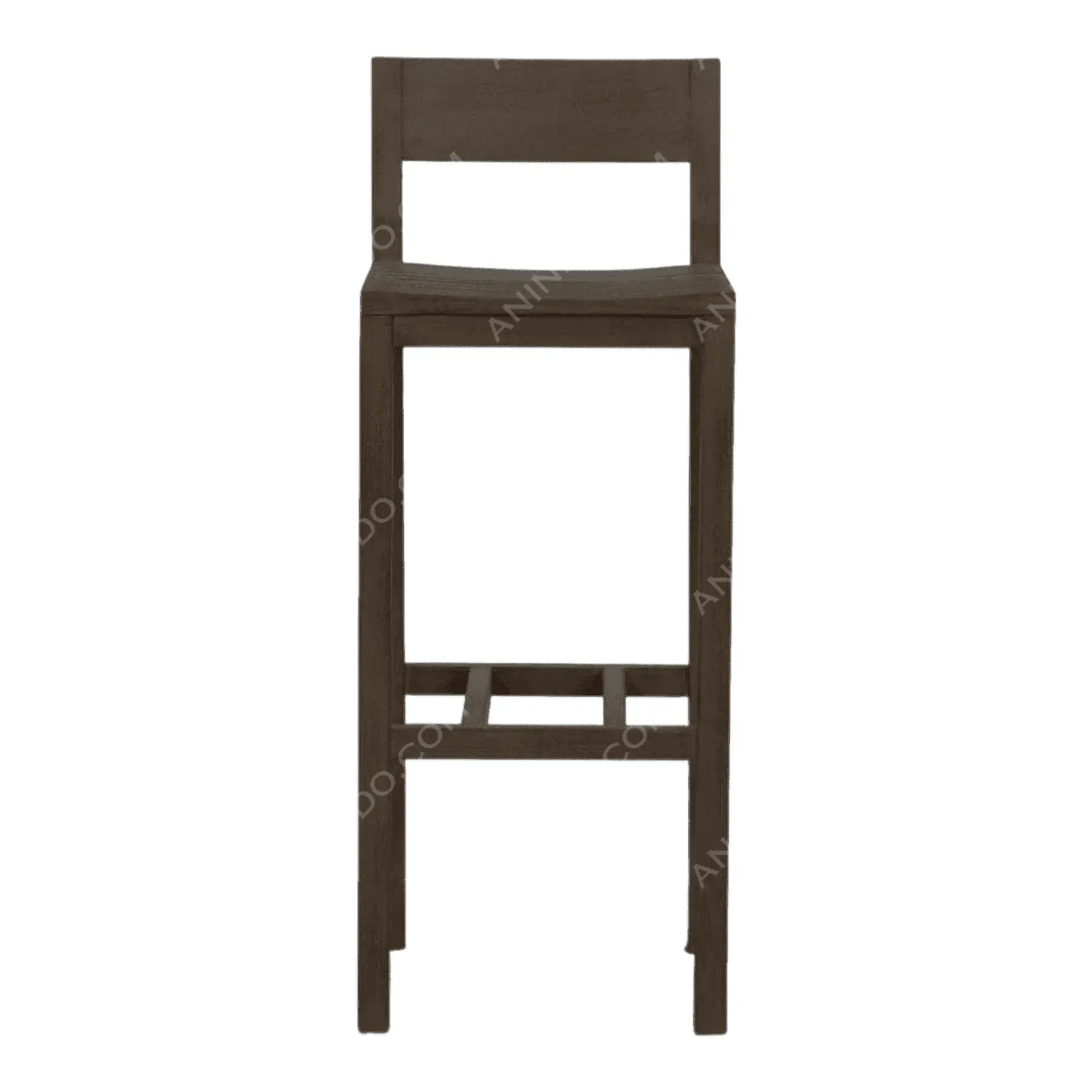 Modern wooden bar stool with backrest