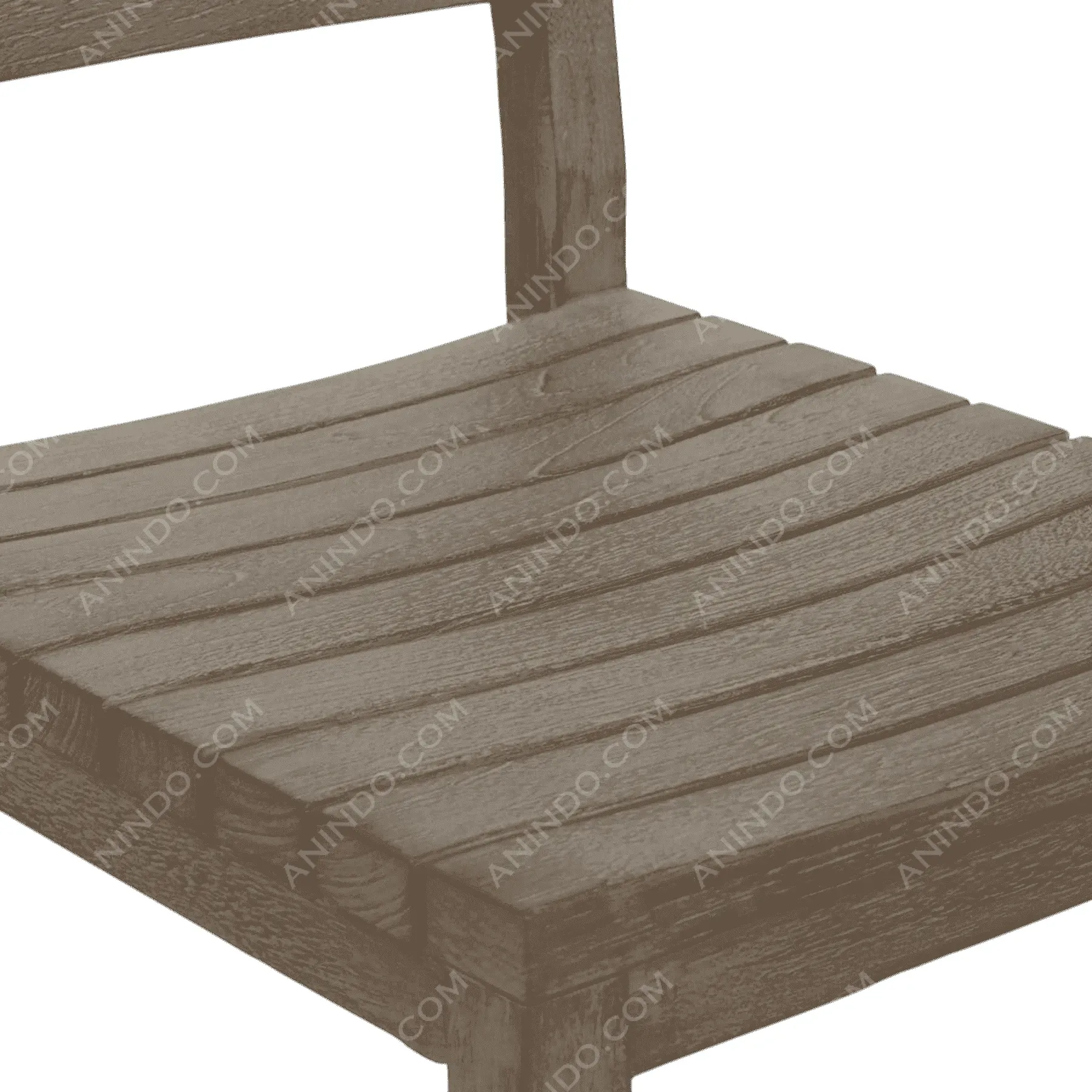 Close-up of wooden chair seat