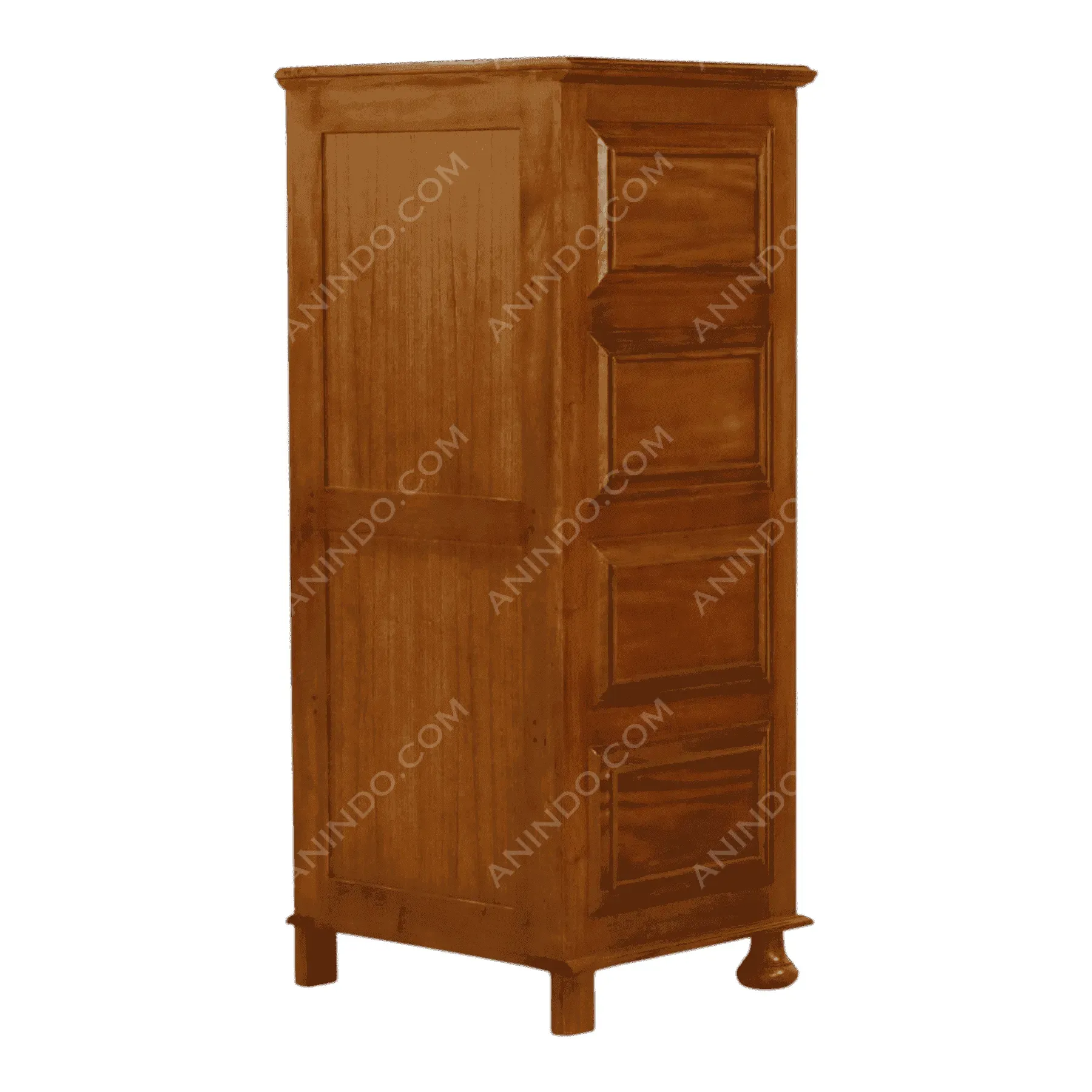 Tall wooden cabinet with paneled doors