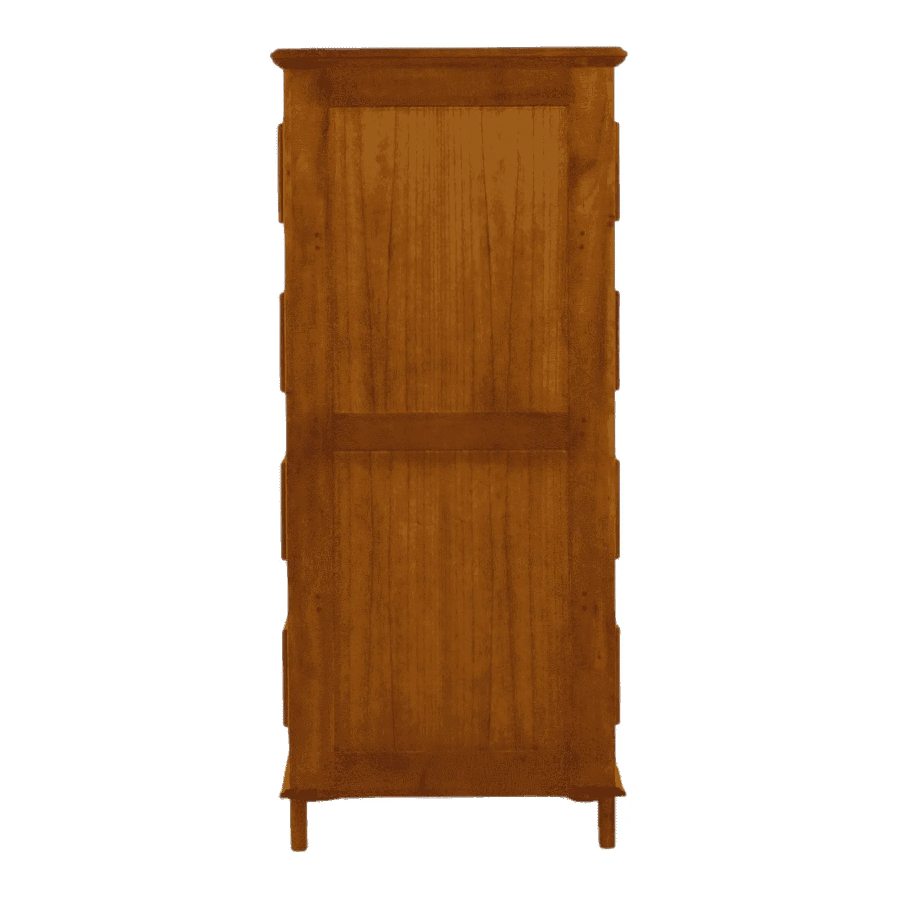 Wooden wardrobe with multiple drawers and compartments