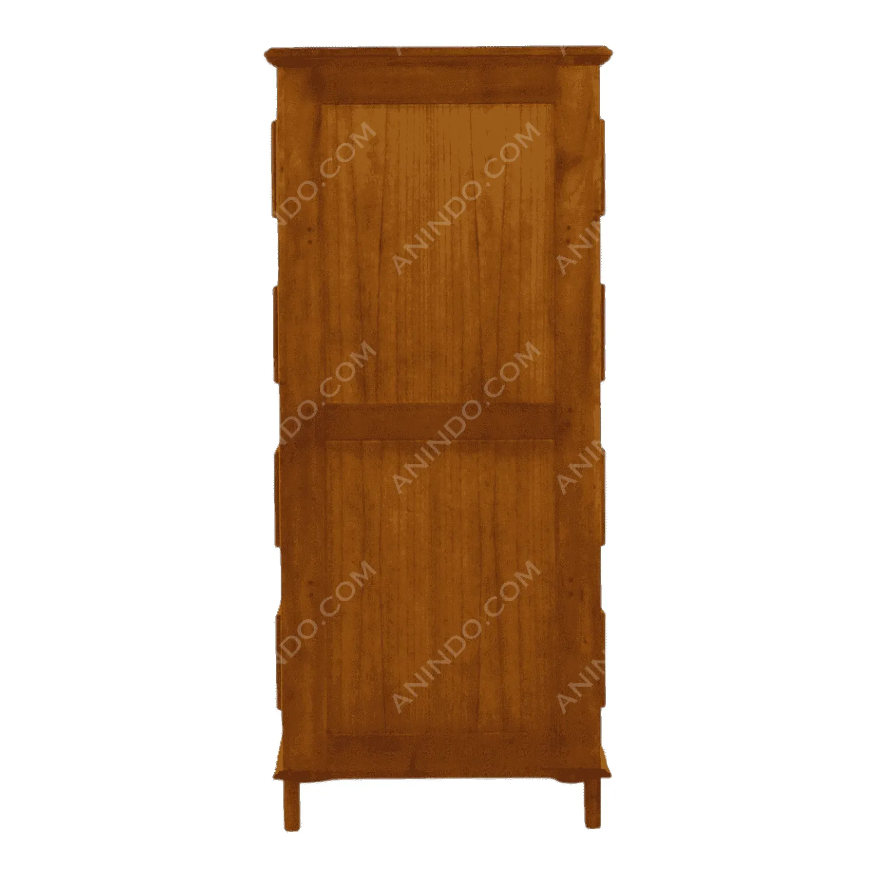 Wooden wardrobe with multiple drawers and compartments