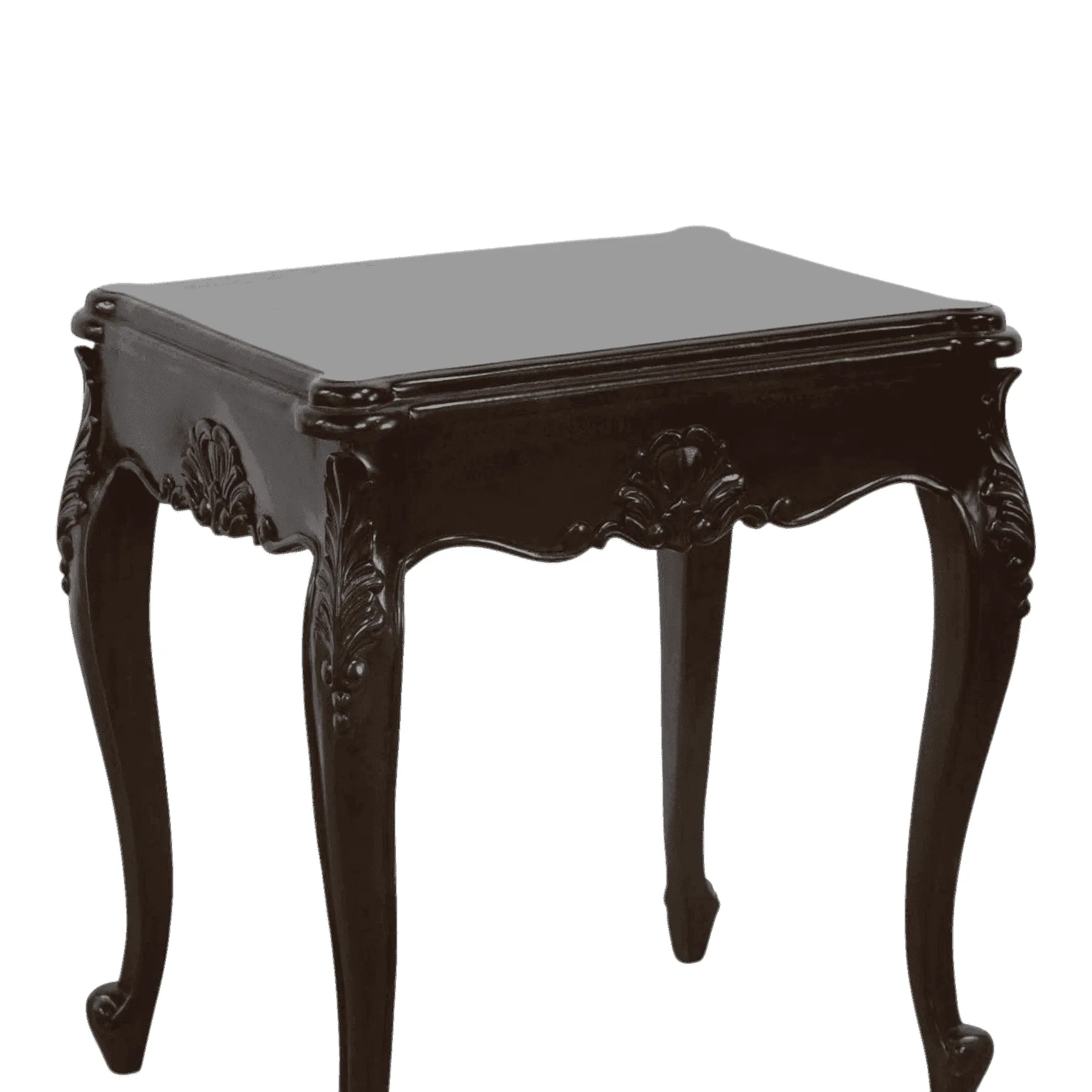 Elegant dark wood vintage side table