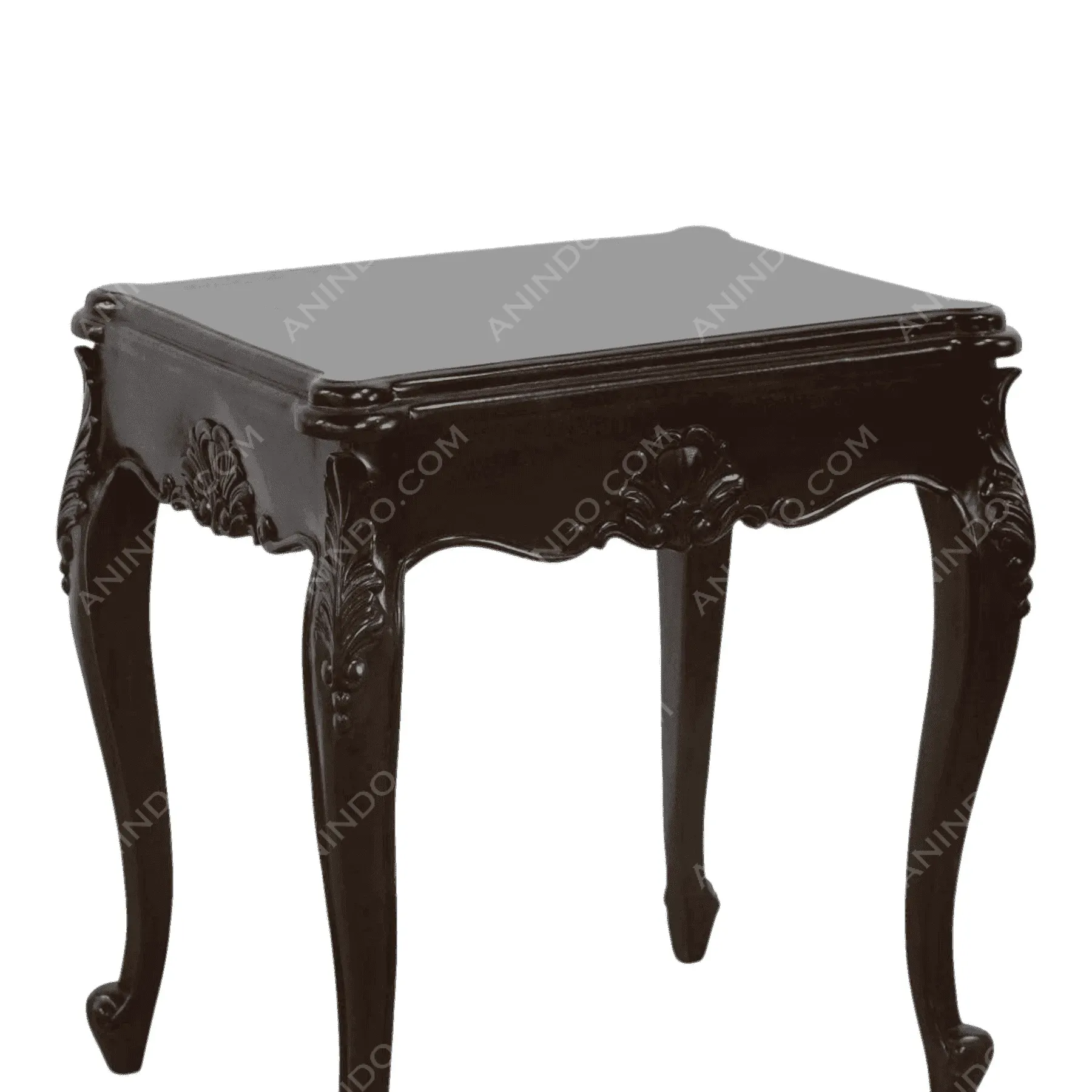 Elegant dark wood vintage side table