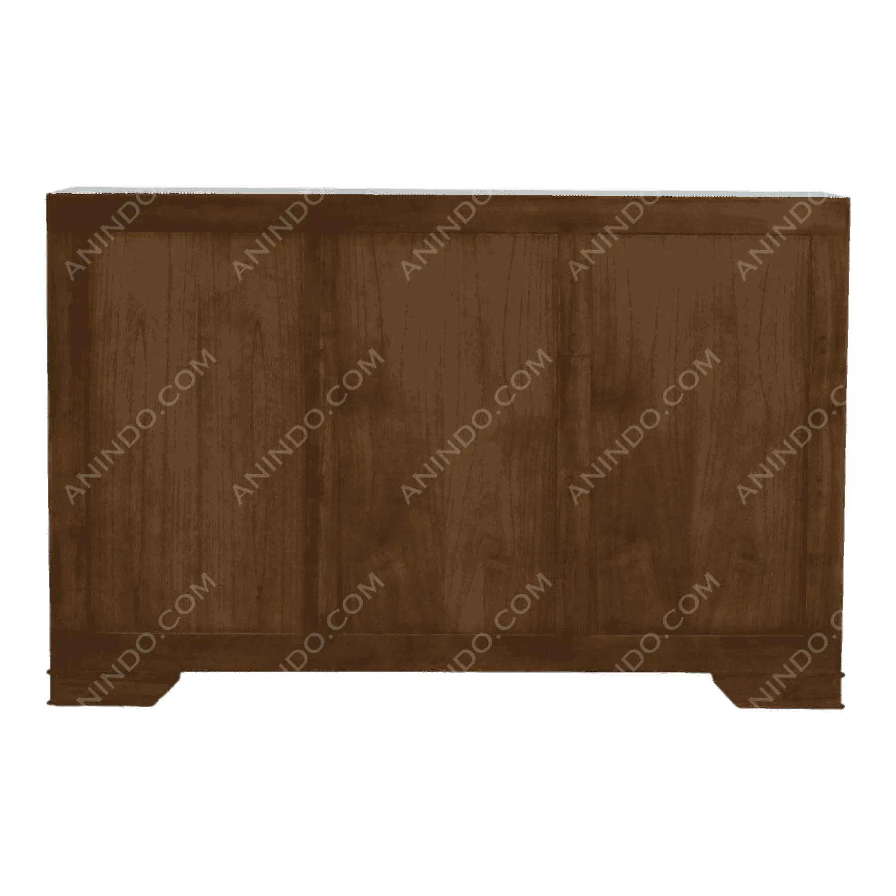 Wooden three-door storage cabinet