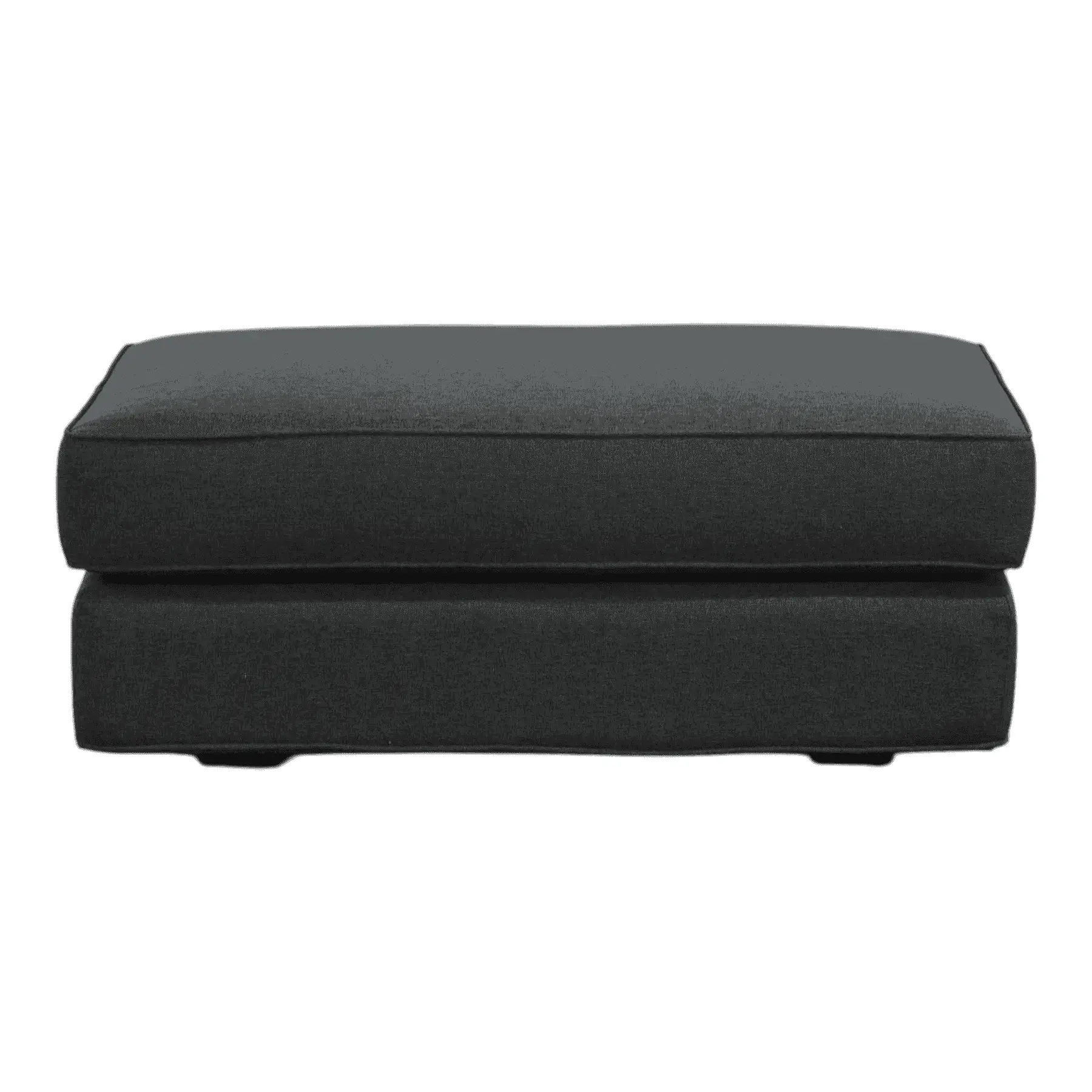Modern dark gray upholstered ottoman bench