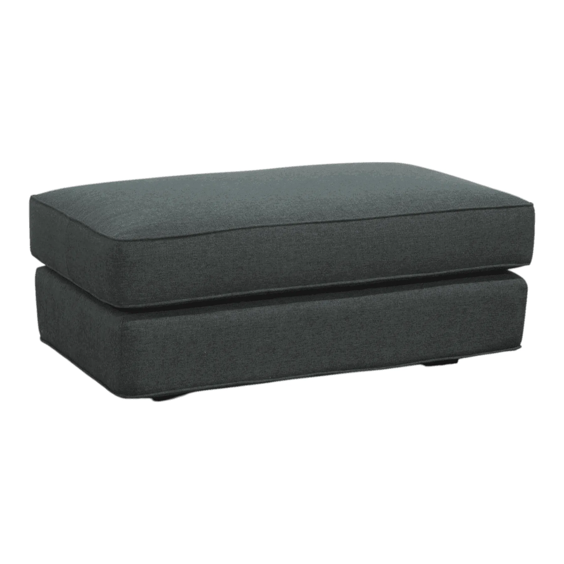 Modern dark gray upholstered ottoman bench
