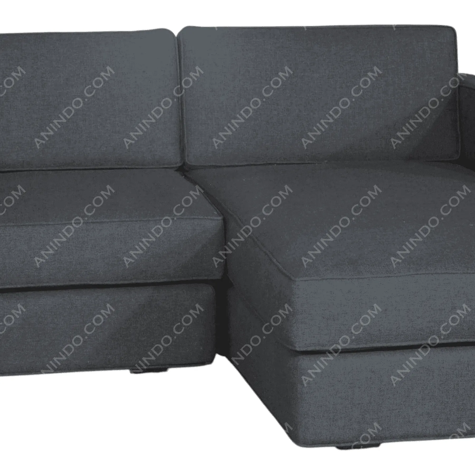 Dark gray L-shaped sectional sofa