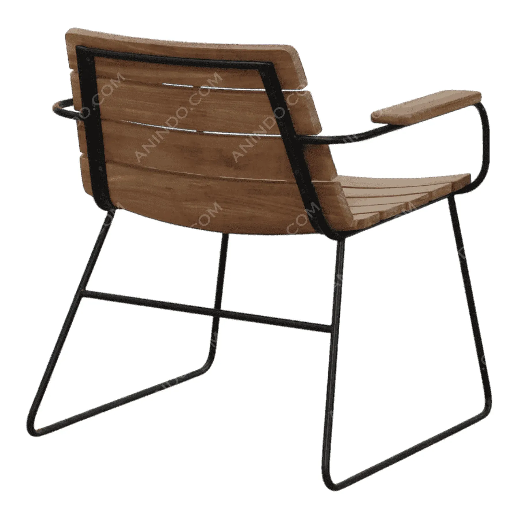 Wood and metal modern chair design
