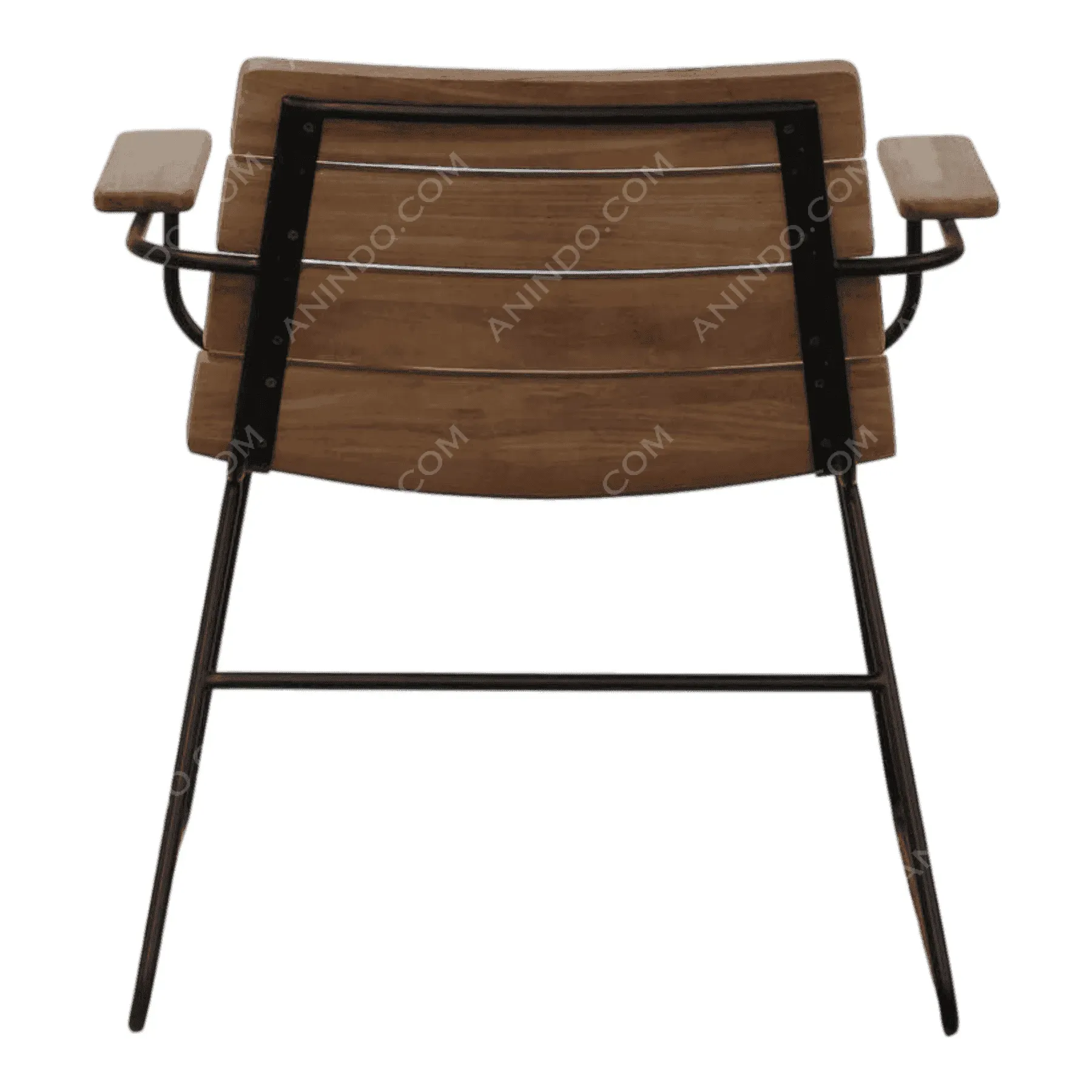 Modern wooden and metal chair design