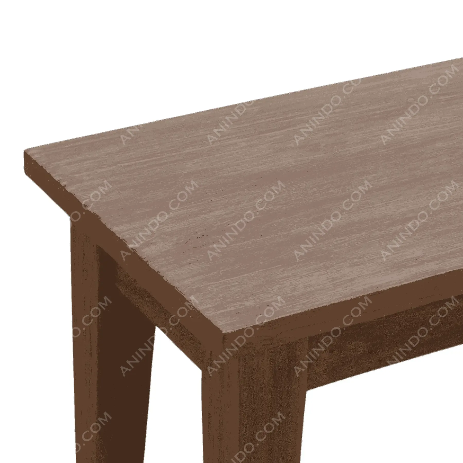 Wooden table with rectangular top